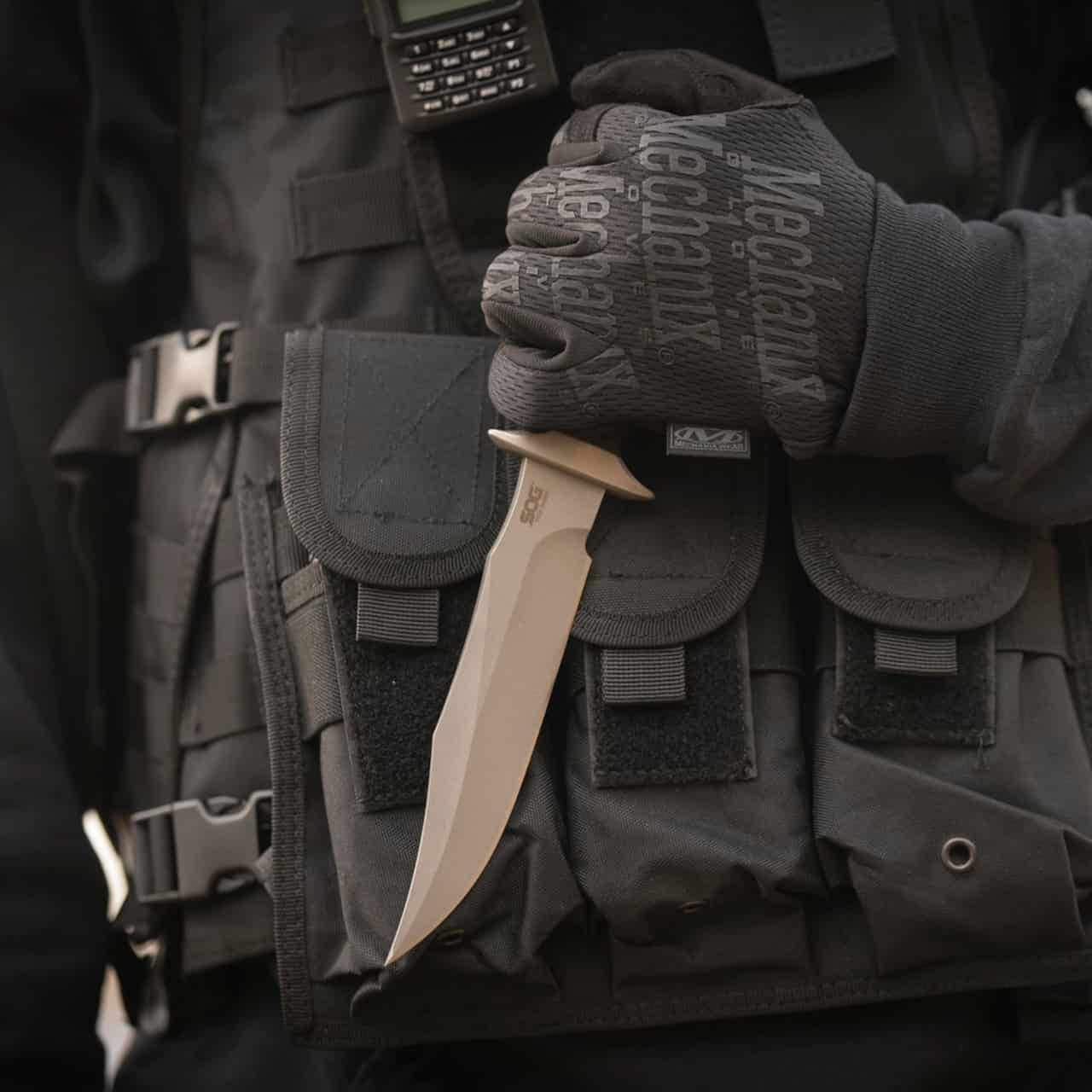 SOG Tech Bowie Knife - Stonewash