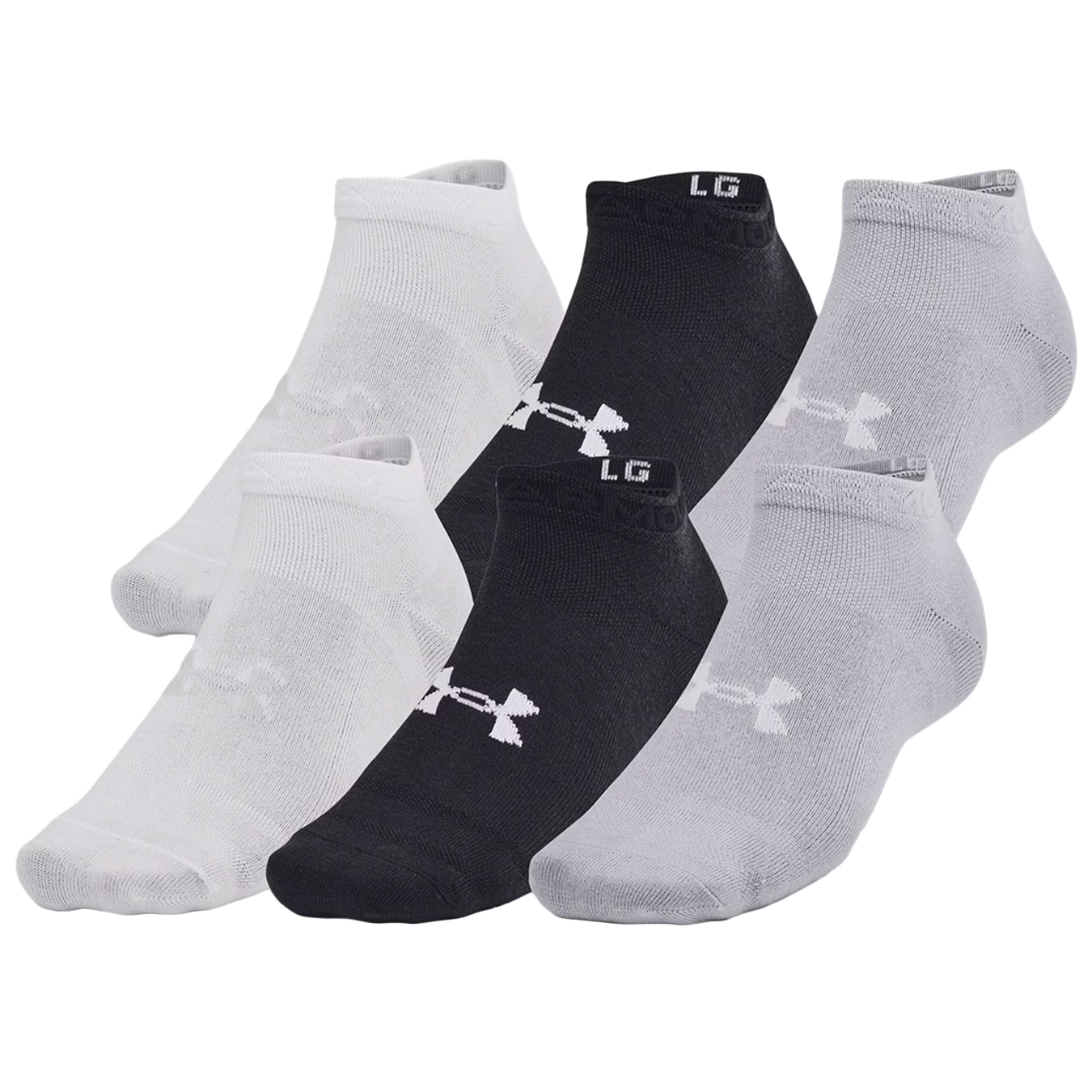 Шкарпетки Under Armour Essential Low Cut Black/Halo Grey - 6 пар
