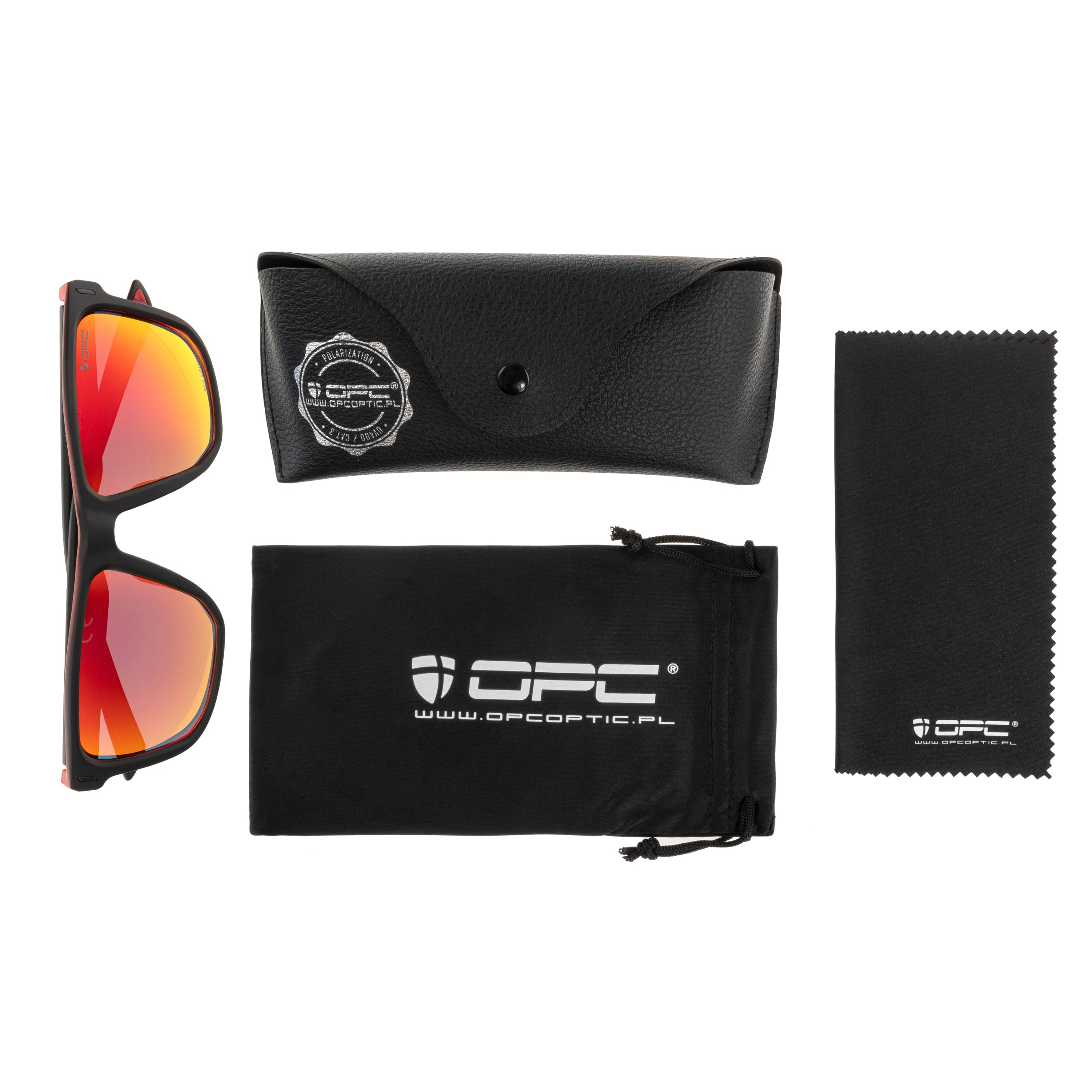Сонцезахисні окуляри OPC Lifestyle Miami Matt/Black Red Revo з поляризацією