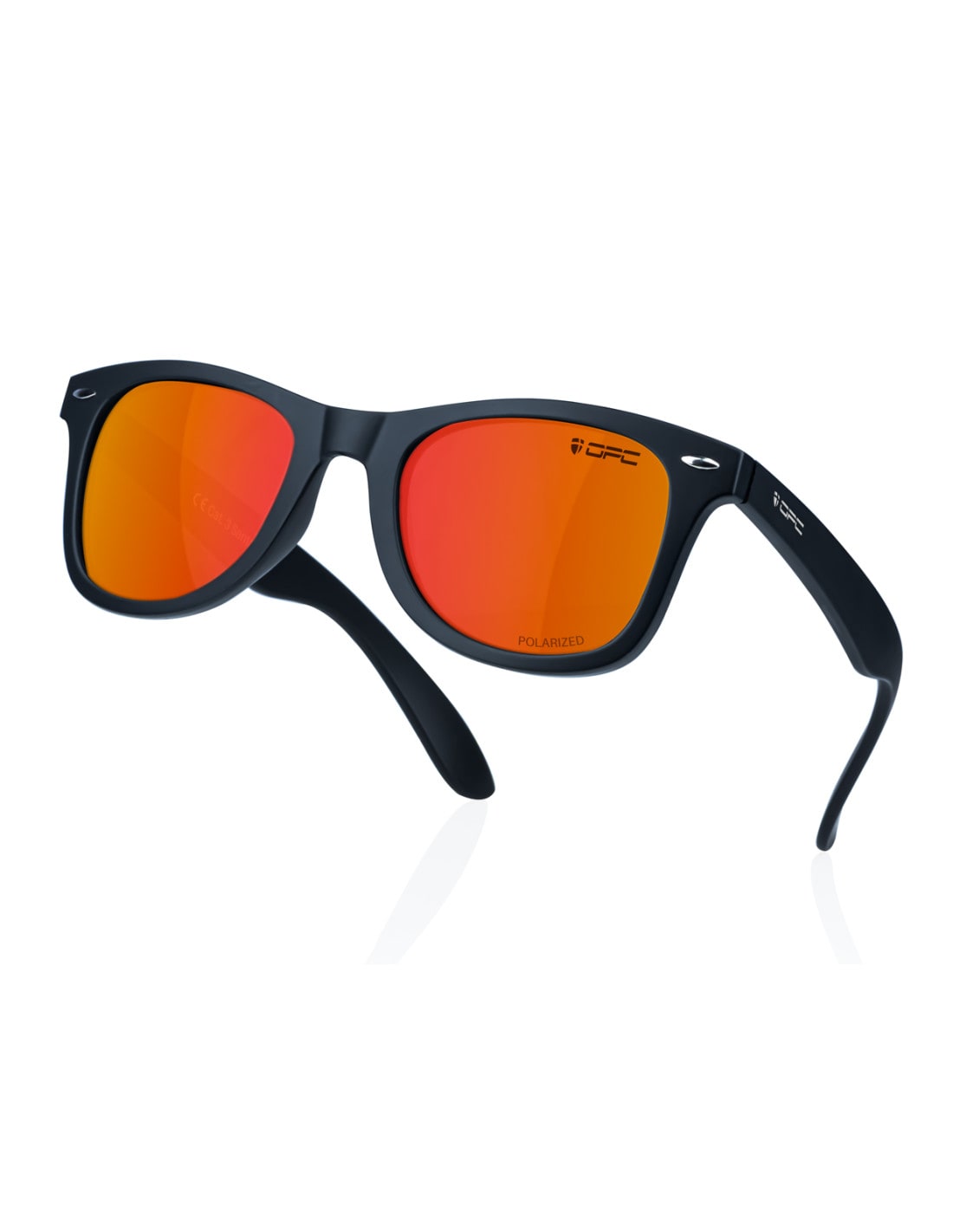 Сонцезахисні окуляри OPC Lifestyle Santa Cruz Matt Black/Red Revo з поляризацією