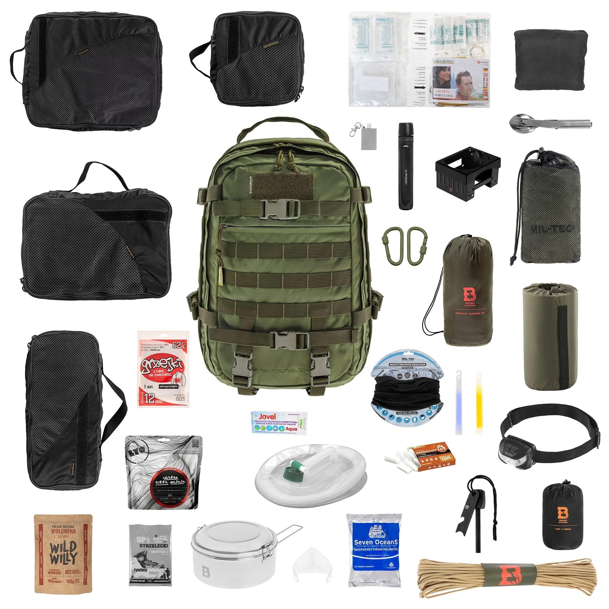 Евакуаційний рюкзак Wisport Sparrow II 30 л Standard V2 - зі спорядженням