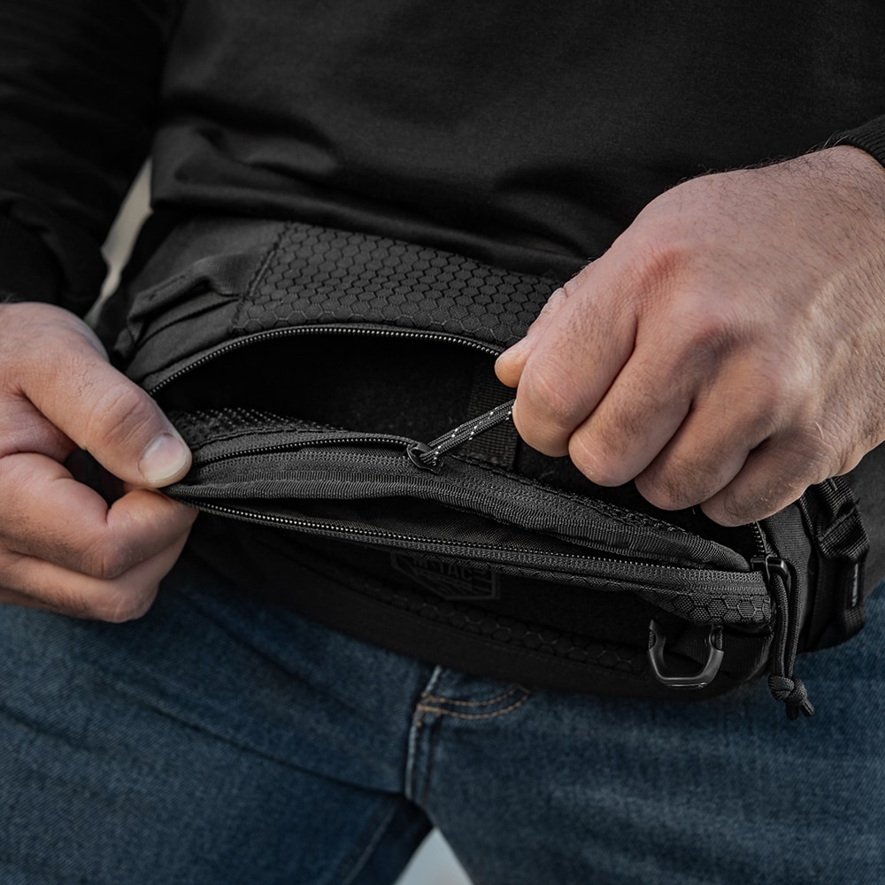 Nerka M-Tac Tactical Waist Bag Hex - Black