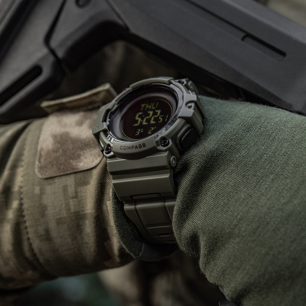 Тактичний годинник M-Tac з компасом 2233 - Ranger Green