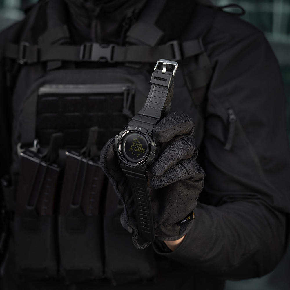 Zegarek taktyczny M-Tac z kompasem 2233 - Black