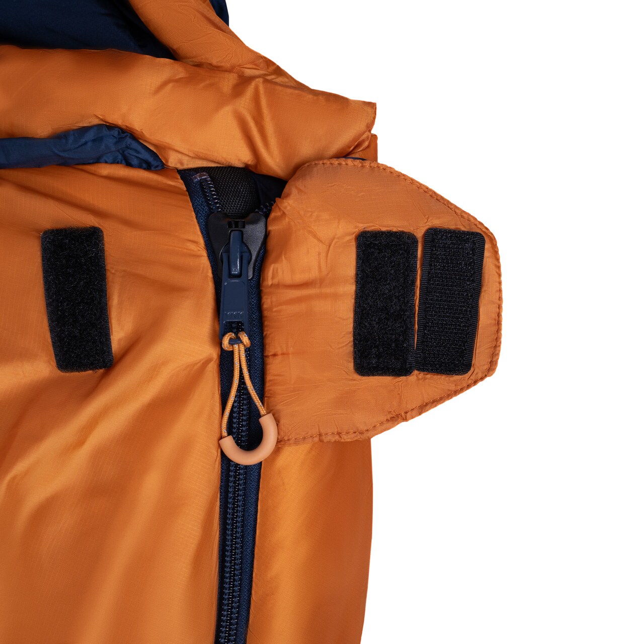 Спальний мішок Alpinus Ultralight Pro 850 Помаранчевий/Темно-синій - лівий