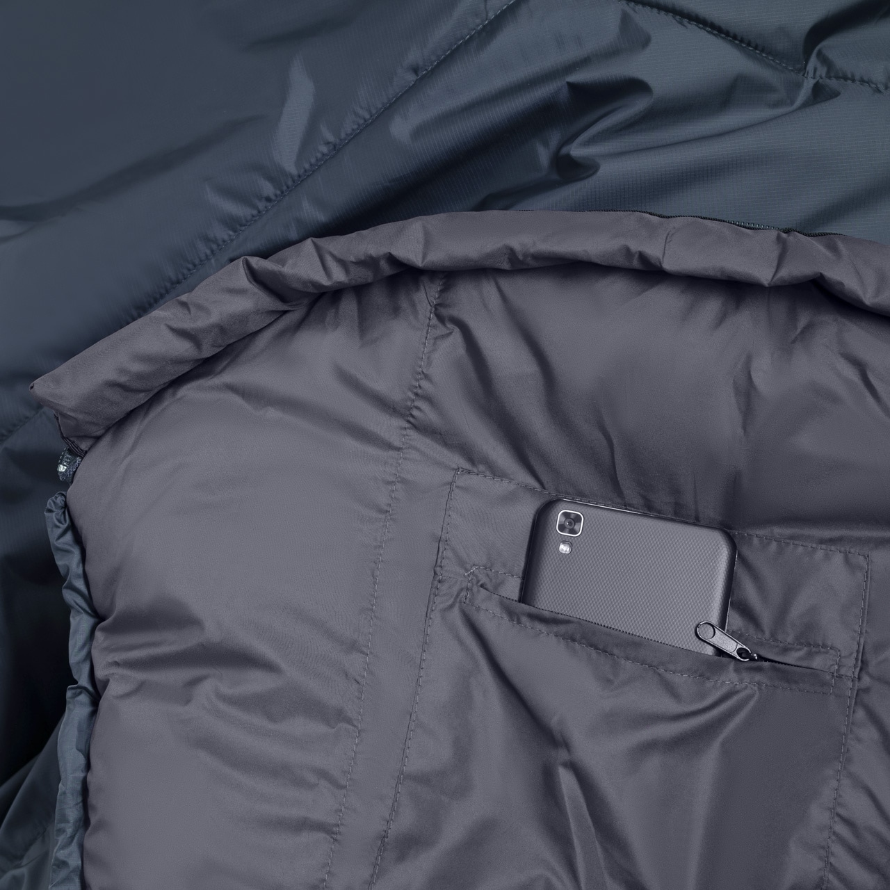 Спальний мішок Alpinus Fiber Pro 1100 Правий - Сірий
