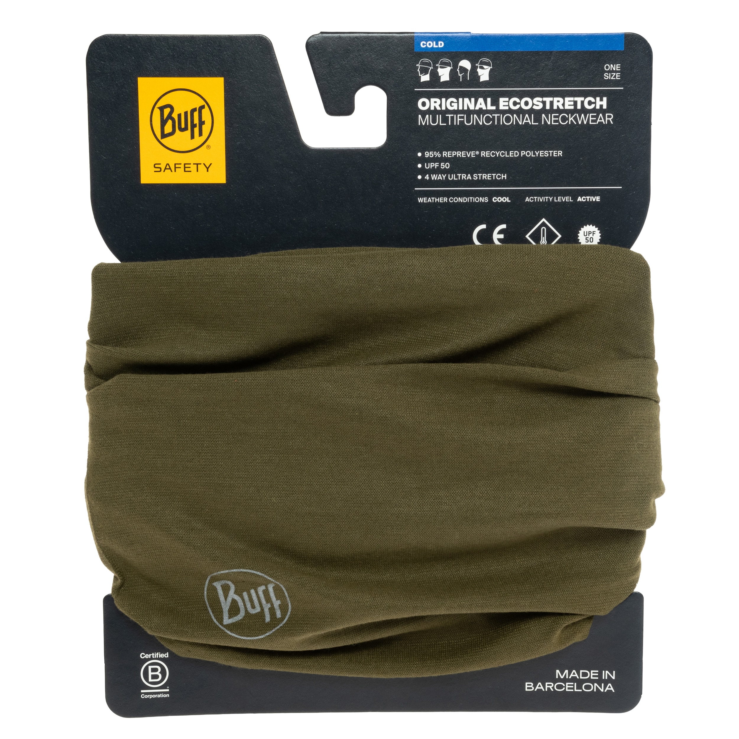Chusta ochronna Buff Safety Original Ecostretch - Military
