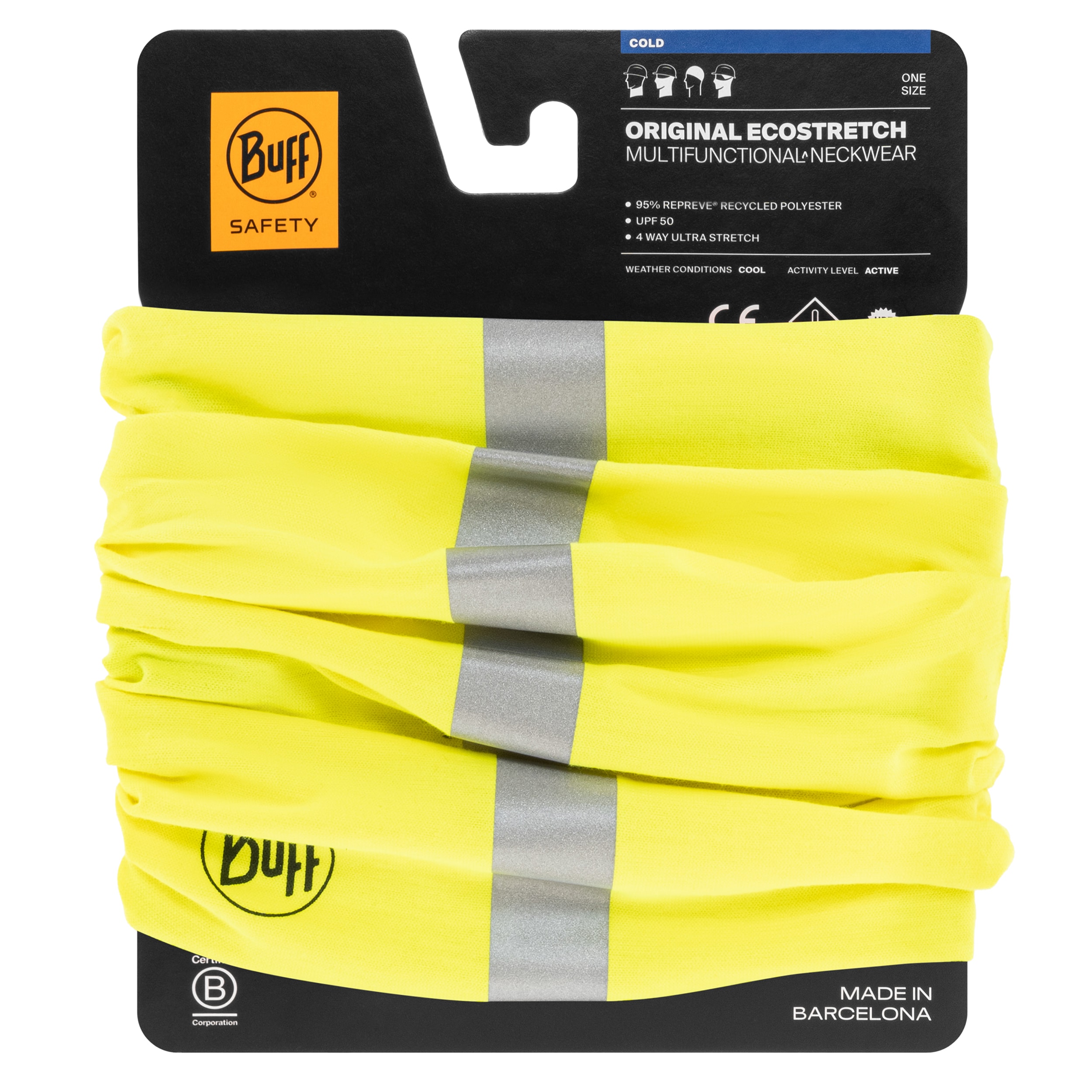 Бафф Buff Safety Original Ecostretch Reflective - Yellow Fluor