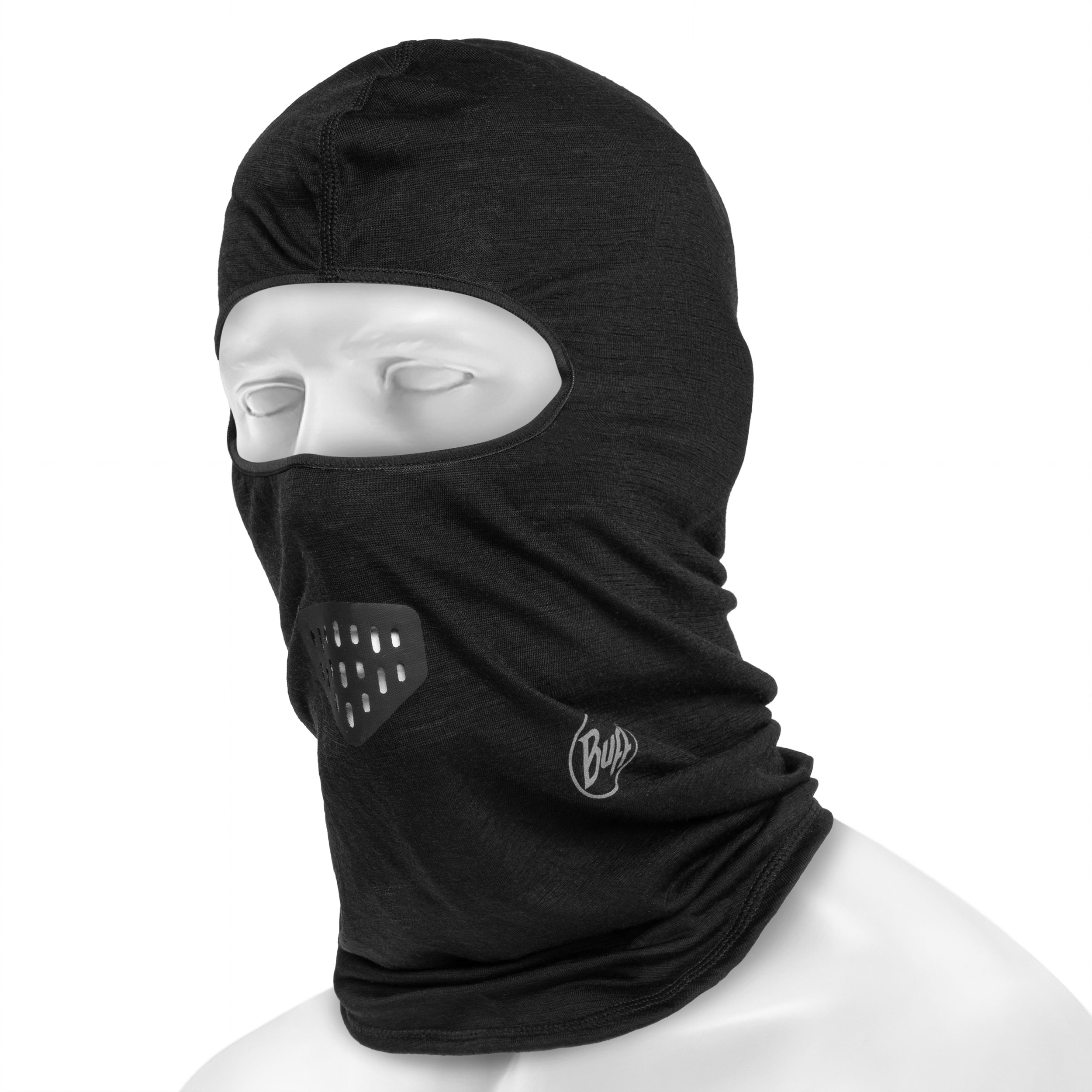 Kominiarka Buff Merino Wool - Solid Black