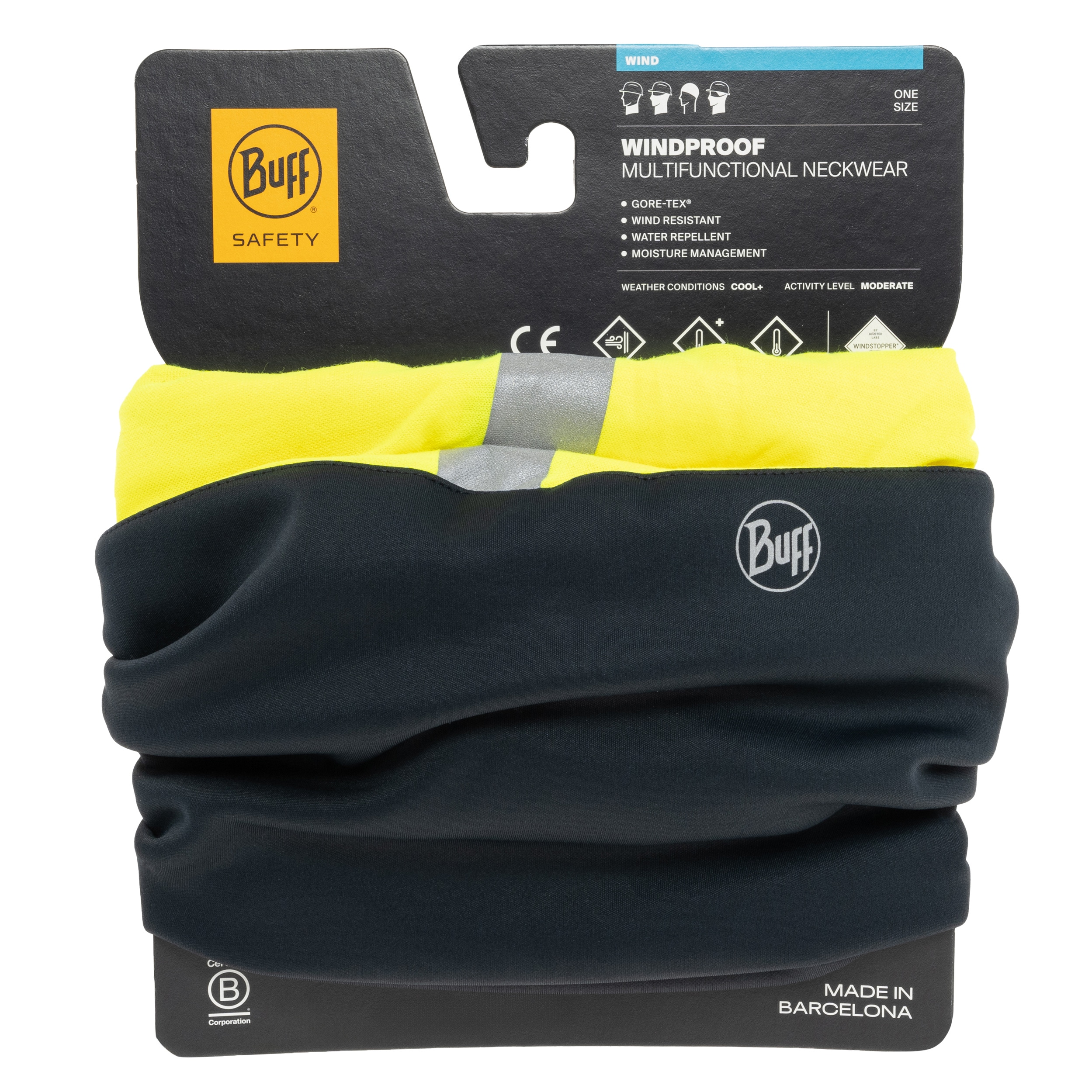 Бафф Buff Safety Windproof Reflective - Yellow Fluor
