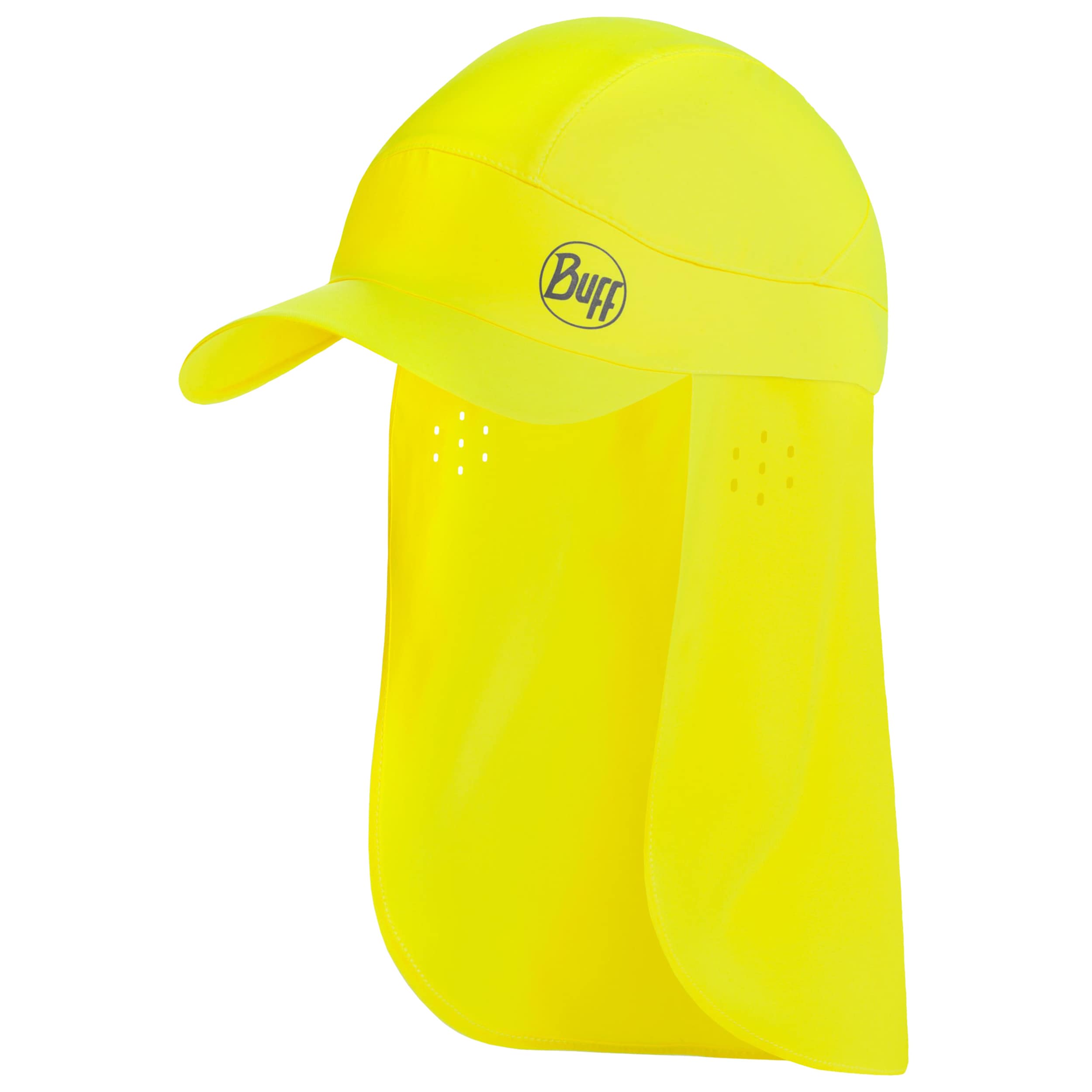 Czapka z daszkiem Buff Safety Pack Bimini Cap z osłoną karku - Solid Yellow Fluor