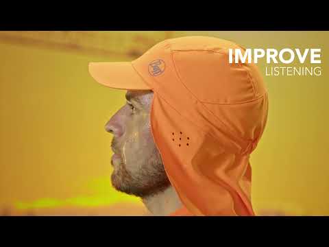 Czapka z daszkiem Buff Safety Pack Bimini Cap z osłoną karku - Solid Yellow Fluor