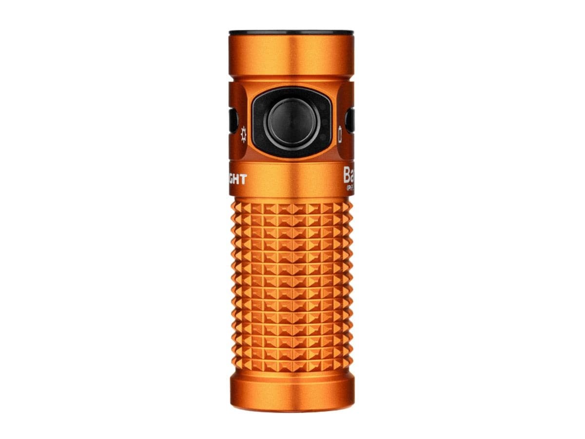 Latarka Olight Baton 4 Premium Edition Orange z bezprzewodowym etui ładującym - 1300 lumenów