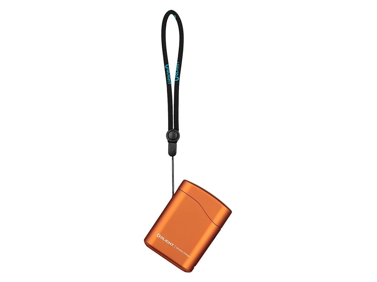 Latarka Olight Baton 4 Premium Edition Orange z bezprzewodowym etui ładującym - 1300 lumenów