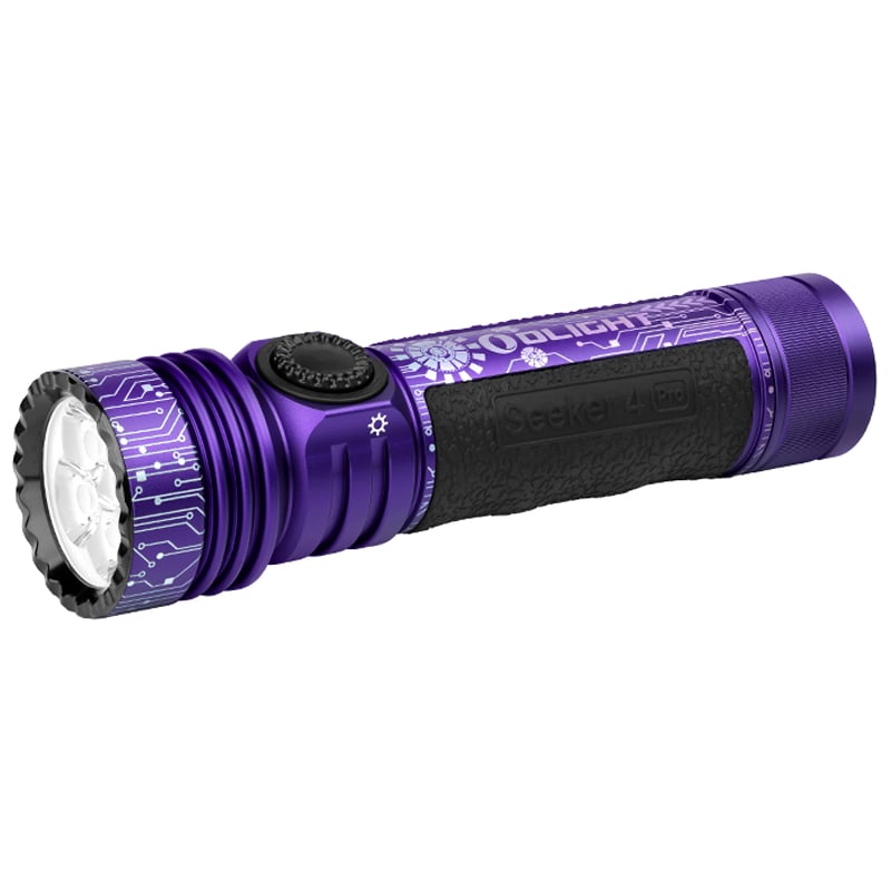 Latarka taktyczno-poszukiwawcza Olight Seeker 4 Pro Cool White Cyber Violet - 4600 lumenów