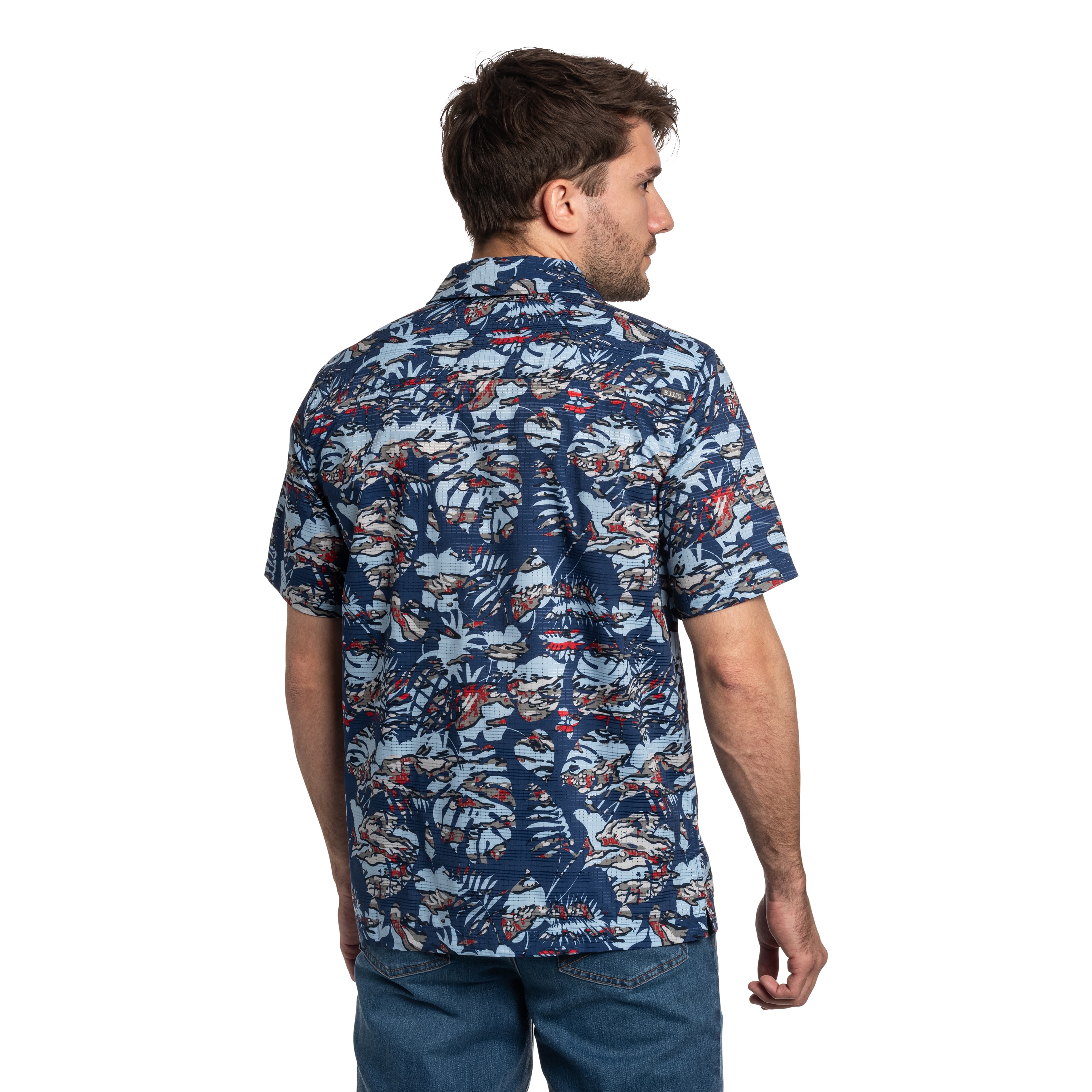 Koszula 5.11 Adventure Print Short Sleeve - Mussel Blue Neu Vay Camo