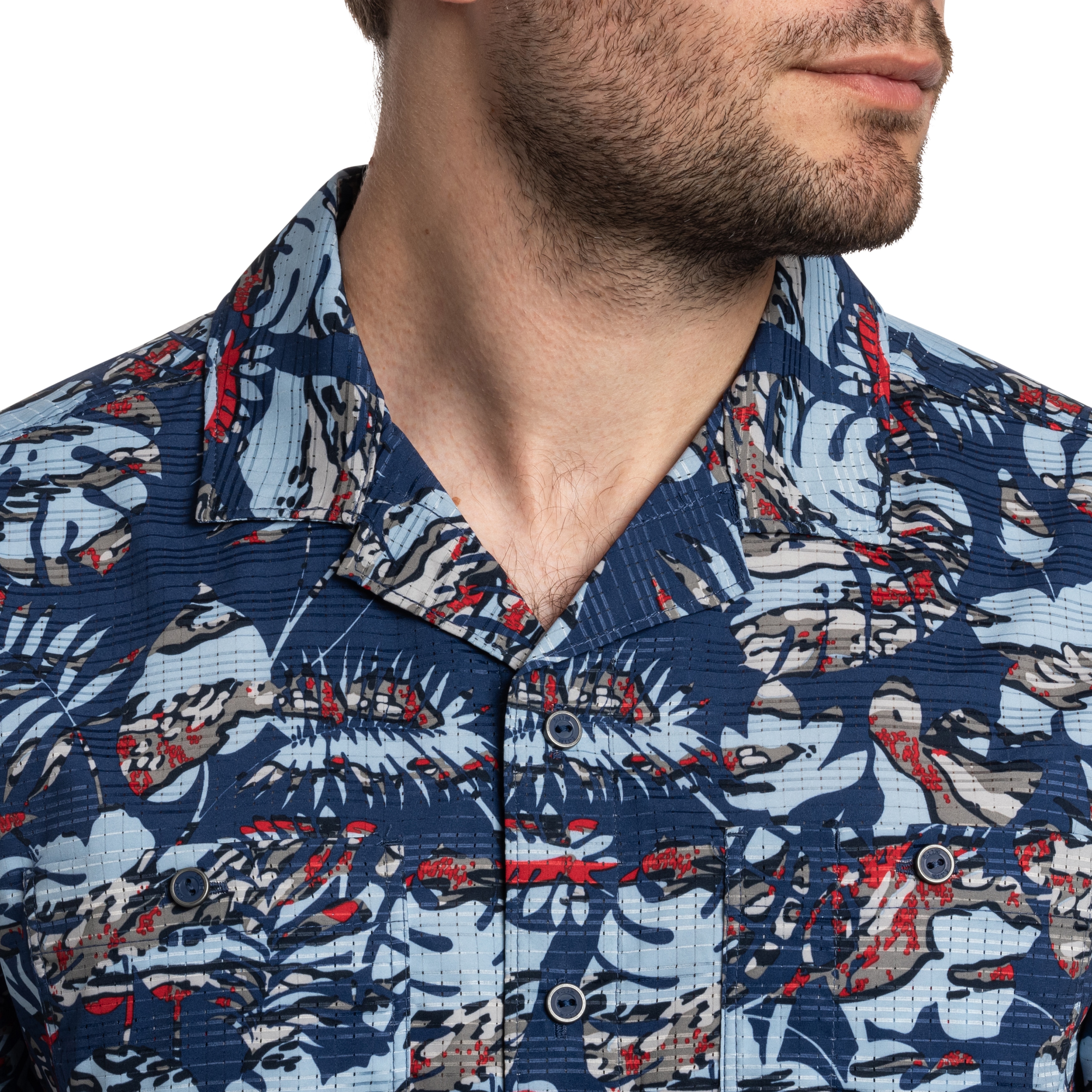 Koszula 5.11 Adventure Print Short Sleeve - Mussel Blue Neu Vay Camo