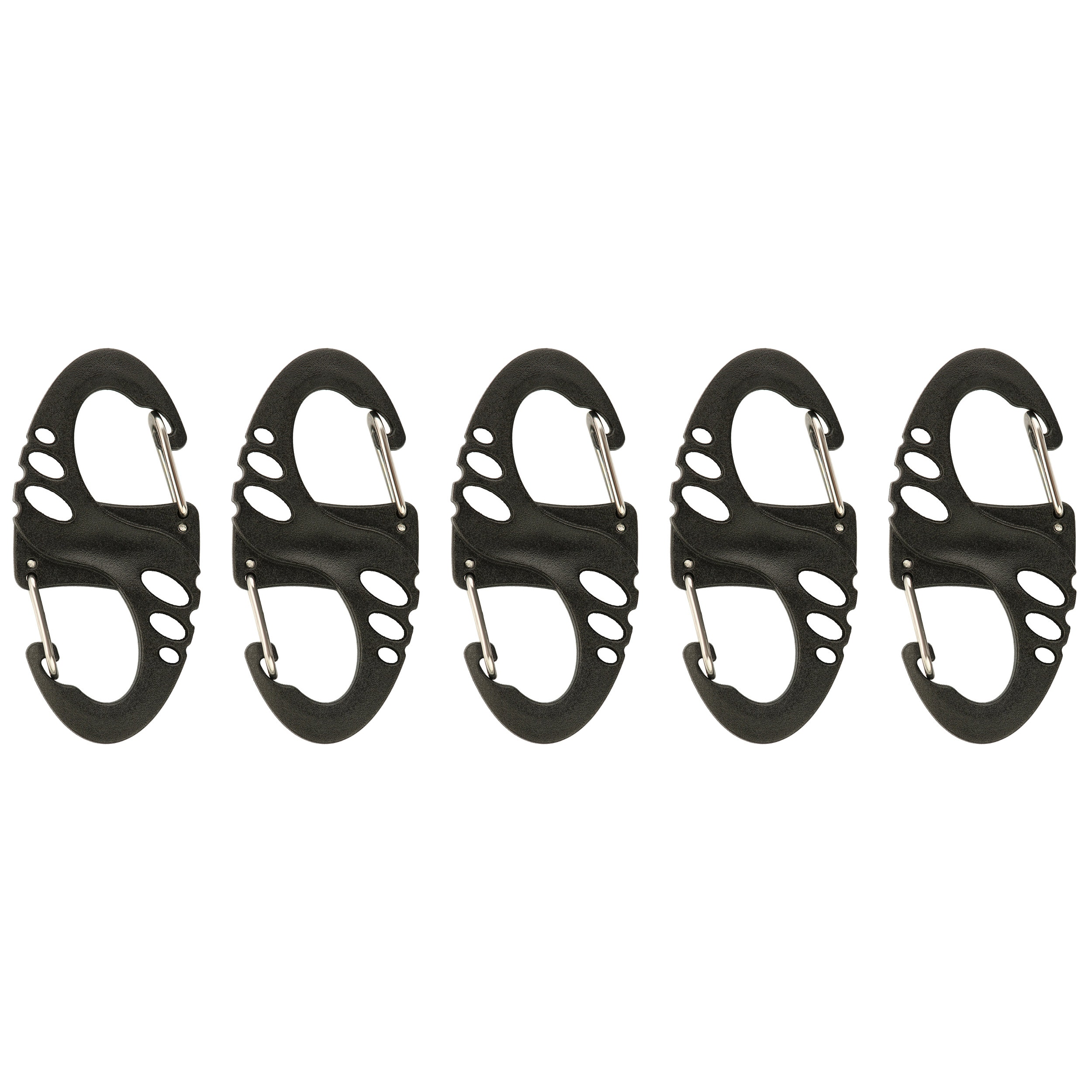 Karabińczyk M-Tac S-Hook plastikowy Black - 5 szt.