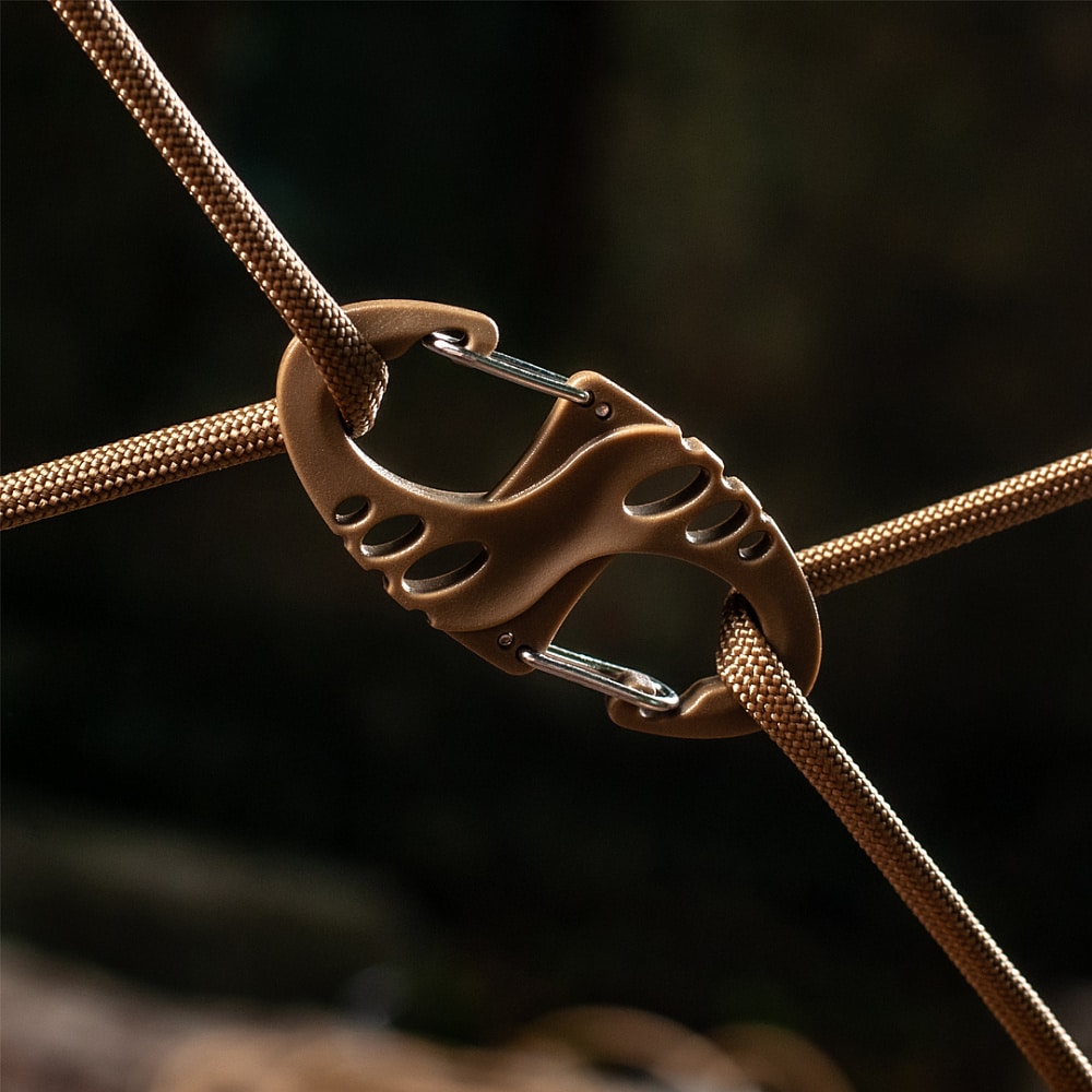 Карабін M-Tac S-Hook пластиковий Coyote - 5 шт.