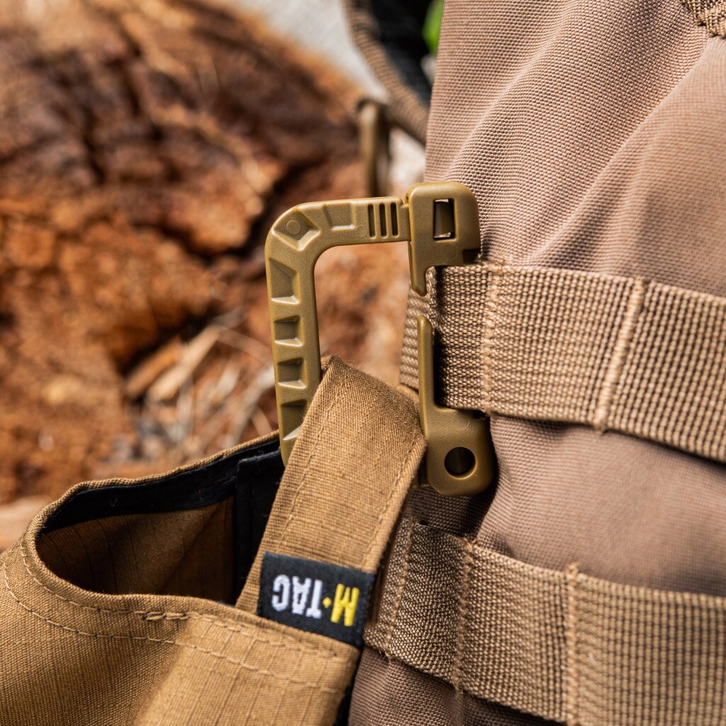 Karabińczyk M-Tac D-ring Coyote Brown - 3 szt.