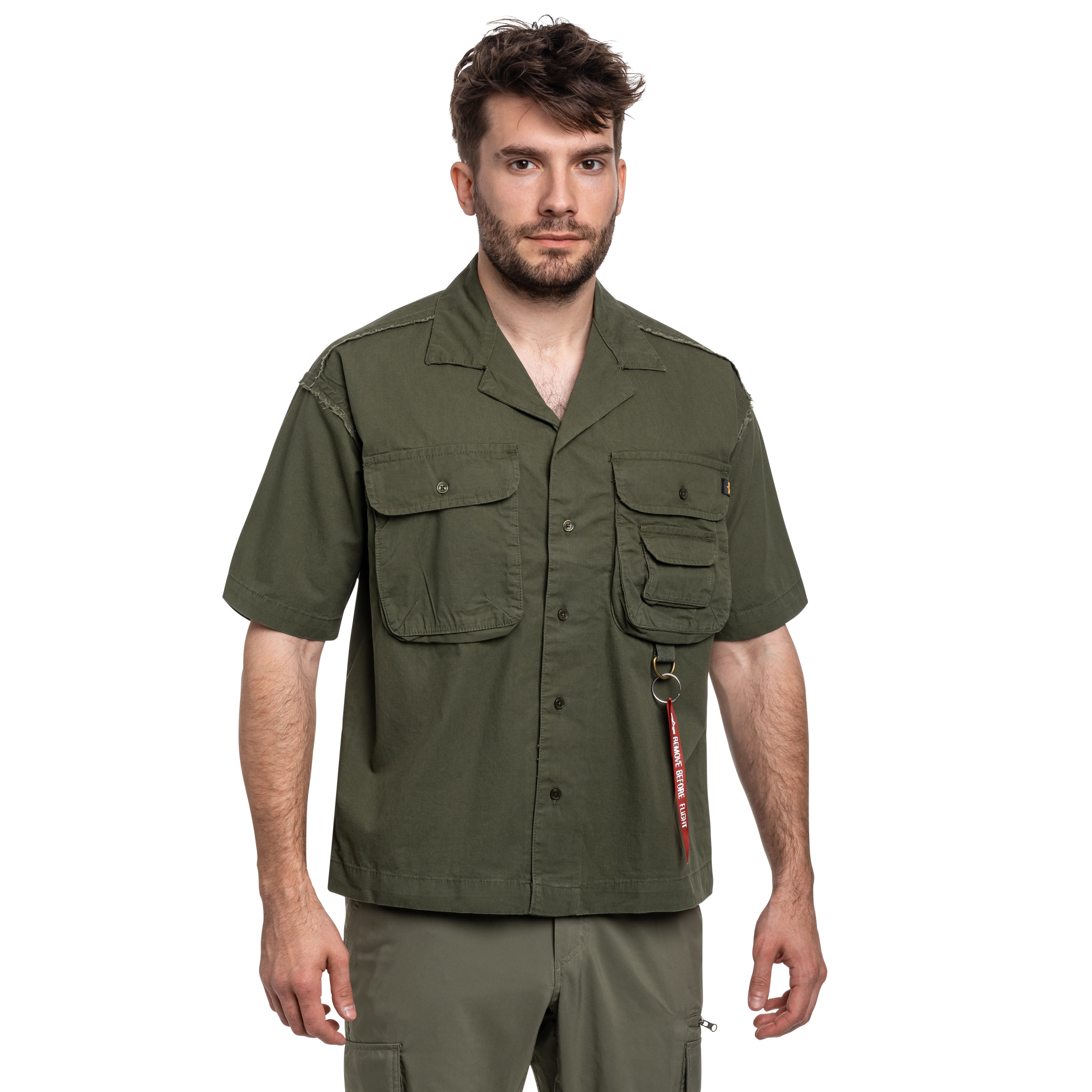 Koszula Alpha Industries Aloha Safari Short Sleeve - Dark Olive