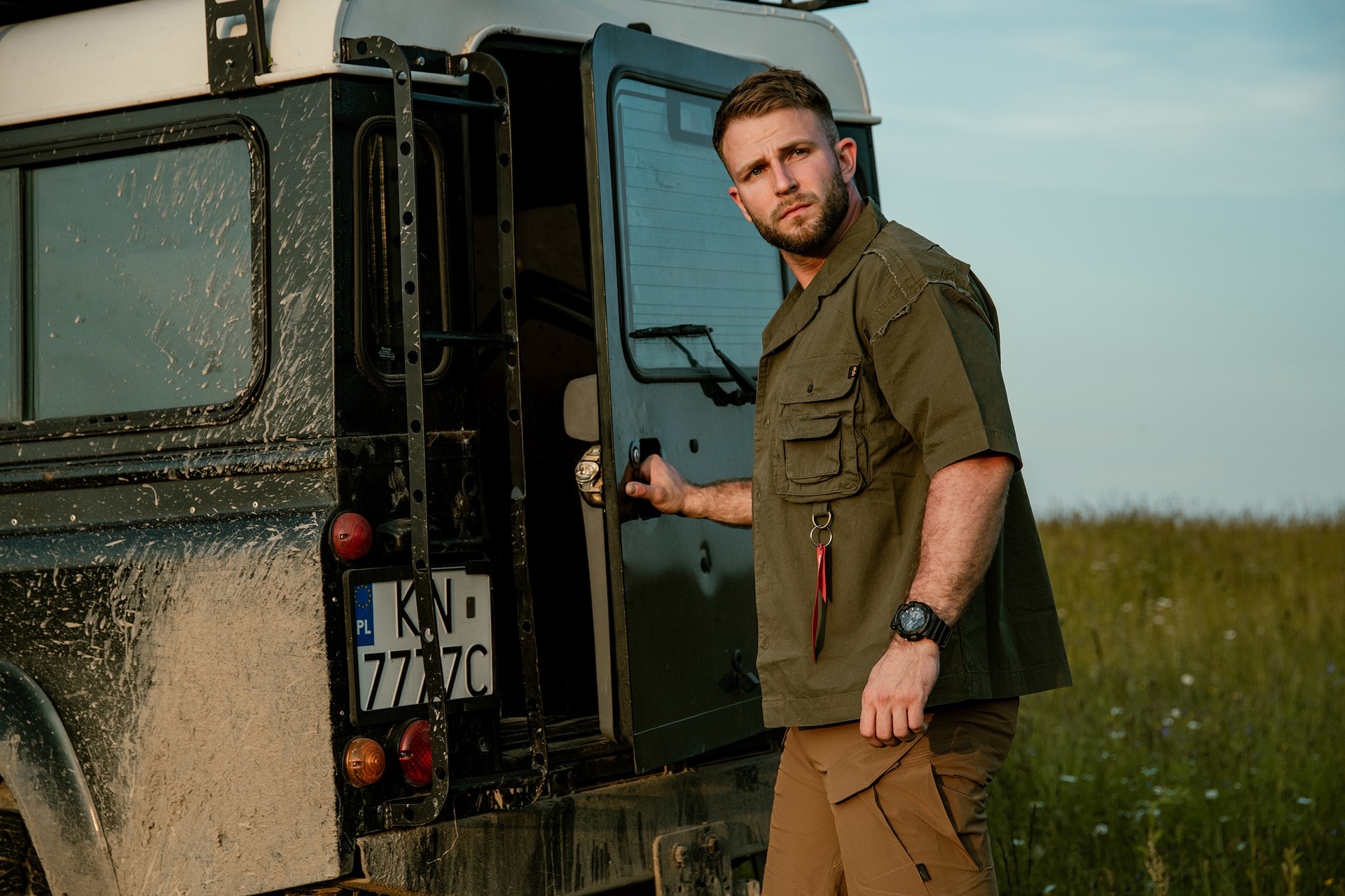 Koszula Alpha Industries Aloha Safari Short Sleeve - Dark Olive