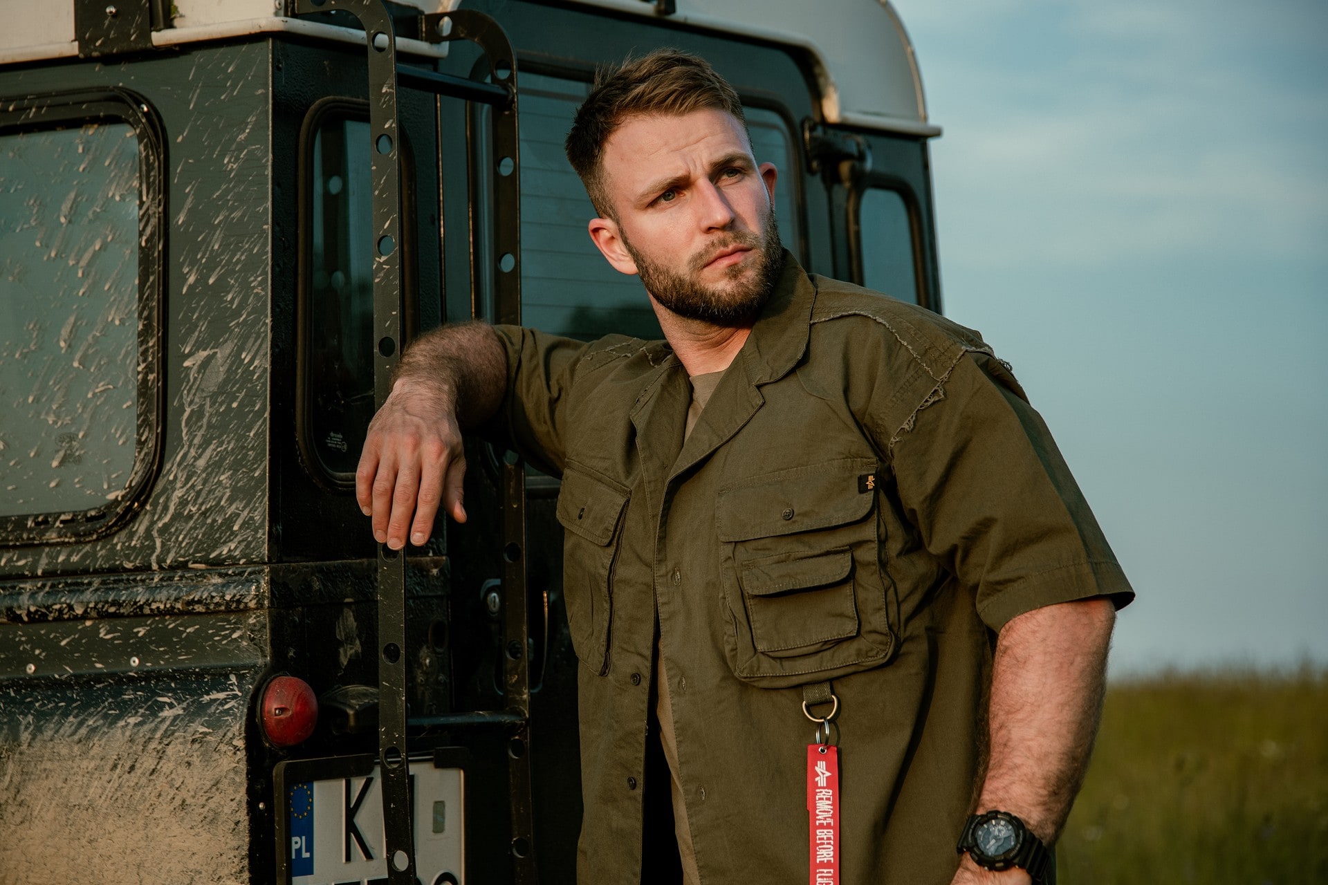 Koszula Alpha Industries Aloha Safari Short Sleeve - Dark Olive