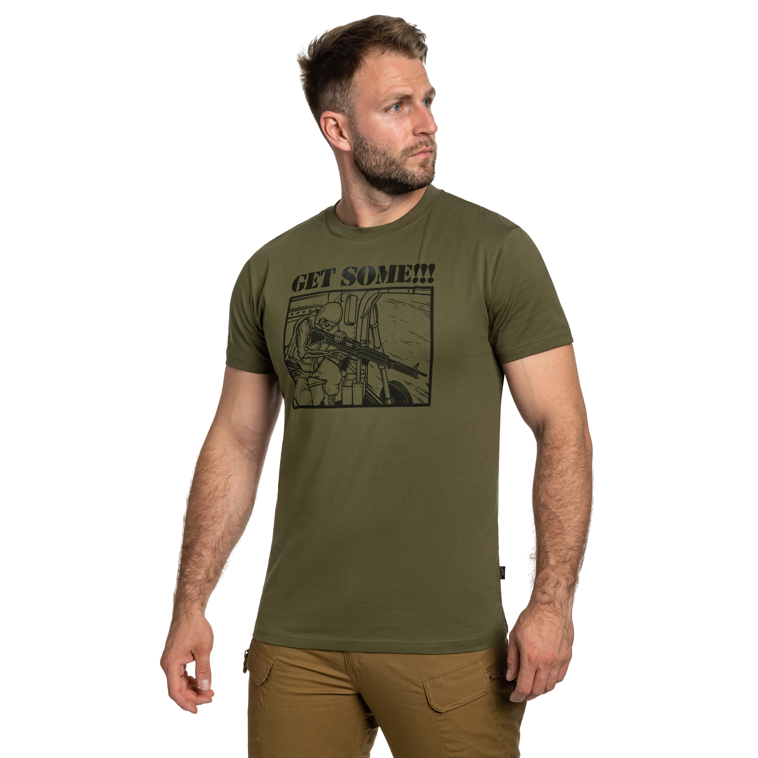Koszulka T-Shirt Helikon Get Some! - Olive