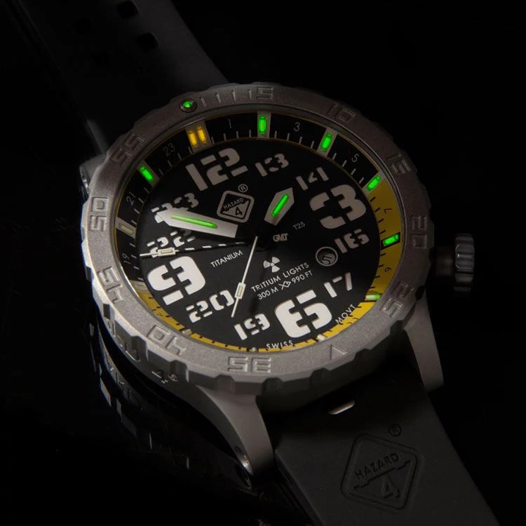 Zegarek Hazard 4 Heavy Water Diver BlackTie B GMT - Yellow