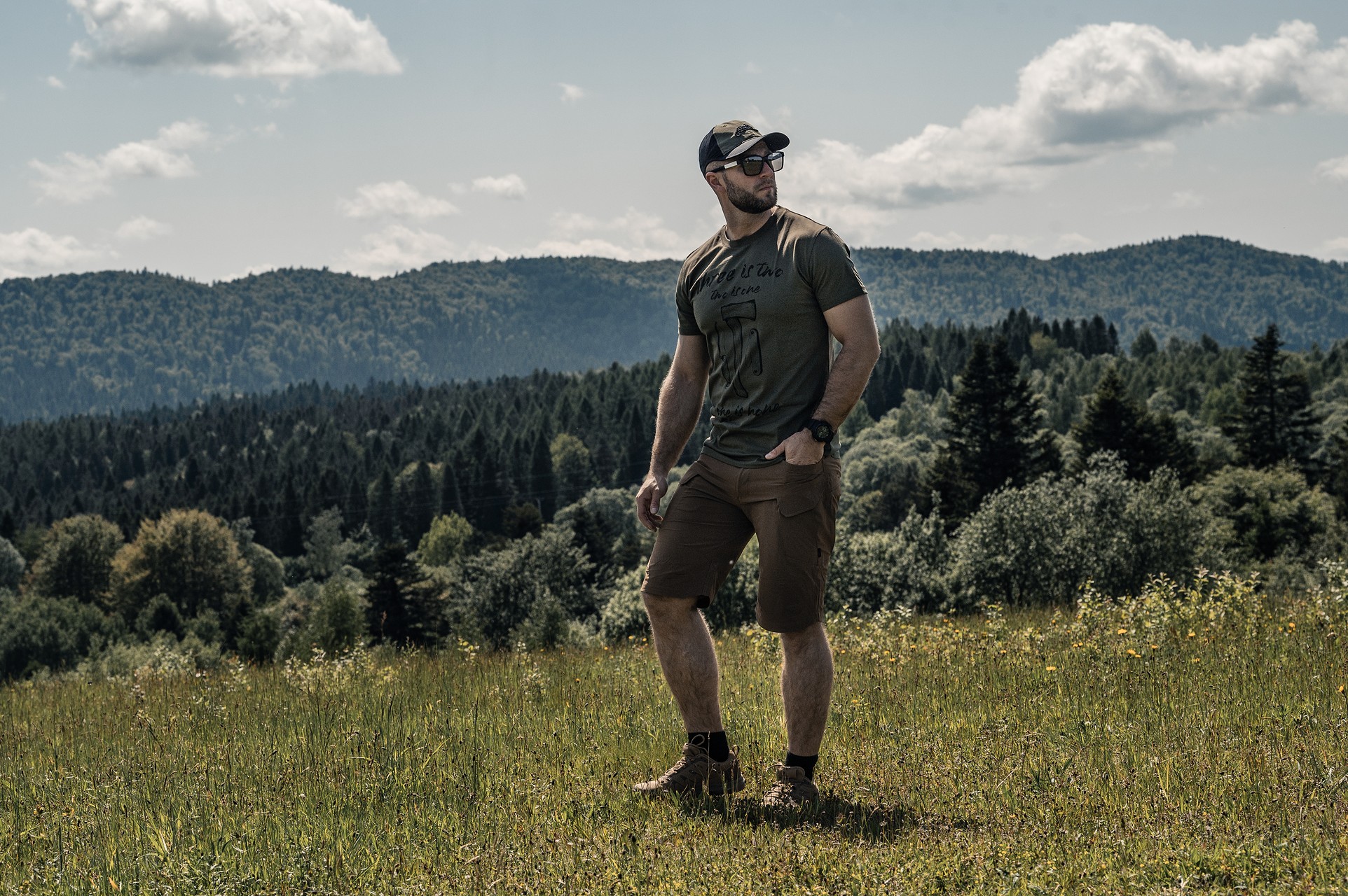 Футболка T-Shirt Helikon One Is None - Olive Green