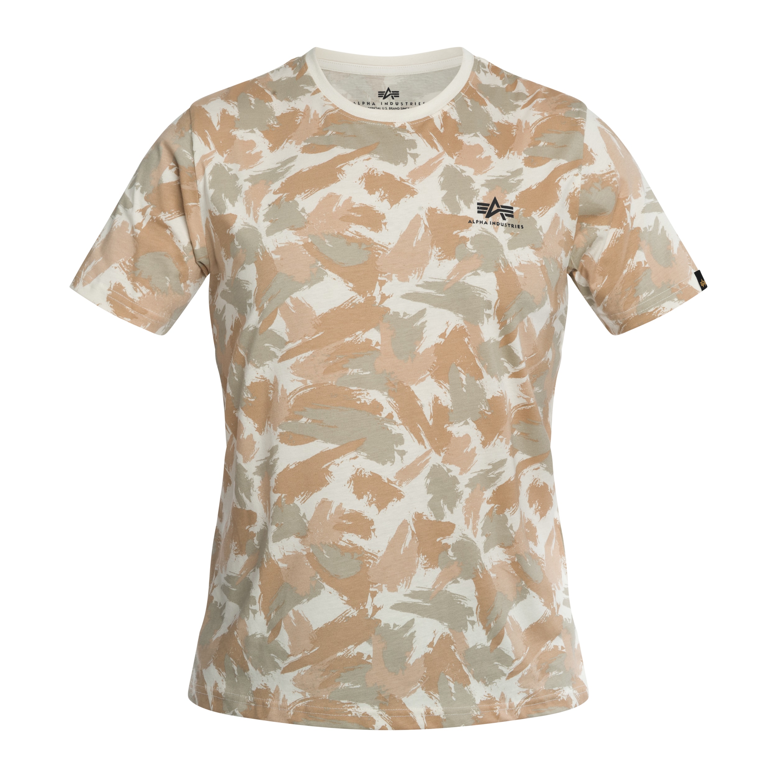 Koszulka T-shirt Alpha Industries Basic Small Logo - Sand Camo