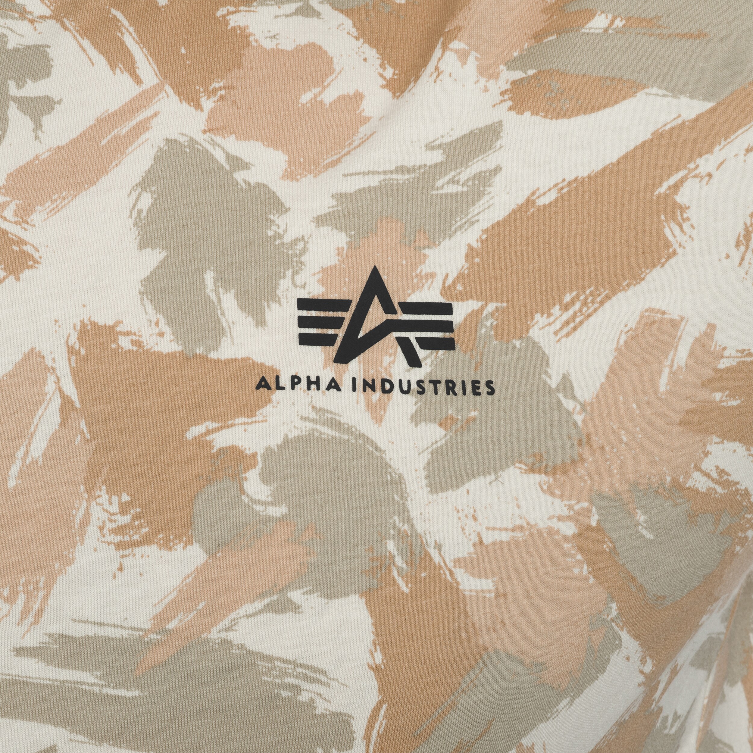 Koszulka T-shirt Alpha Industries Basic Small Logo - Sand Camo