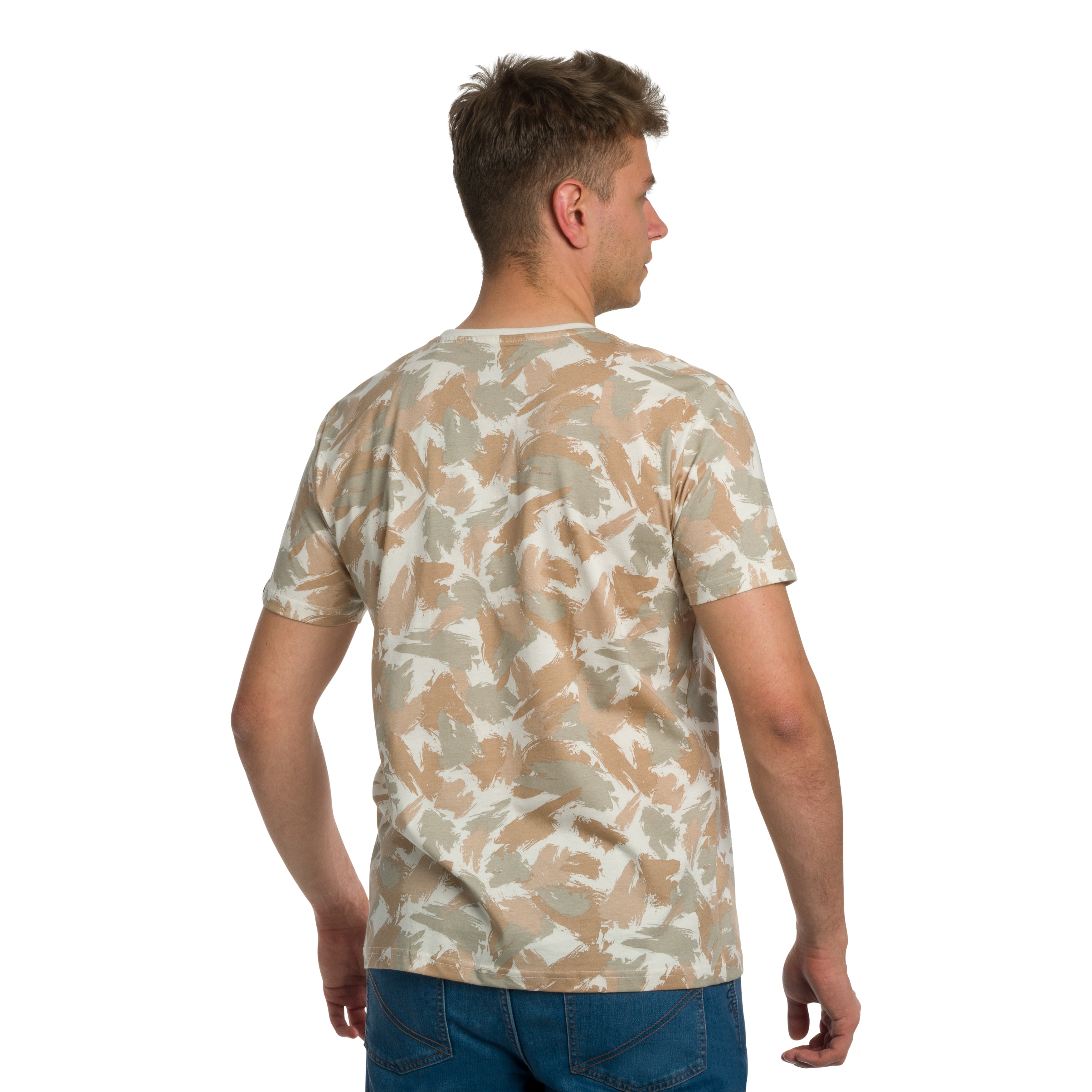 Koszulka T-shirt Alpha Industries Basic Small Logo - Sand Camo