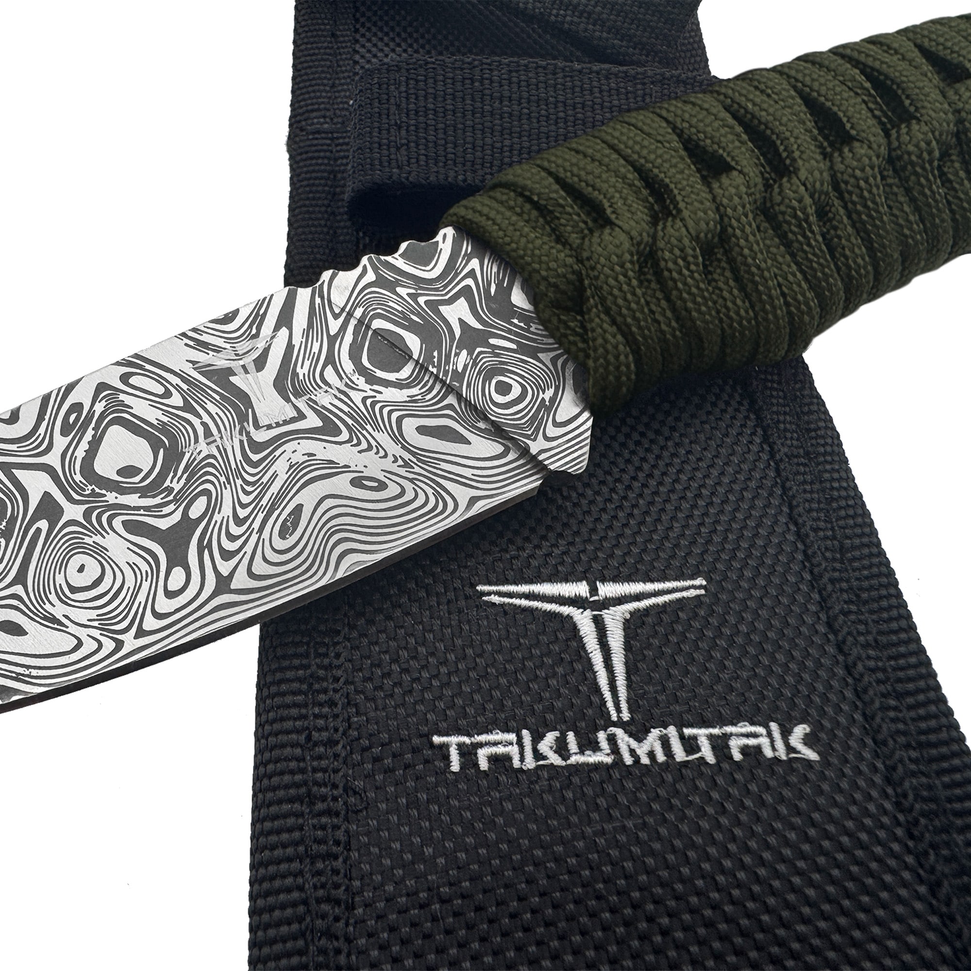 Nóż Takumitak Nighthawk - Damascus/Olive