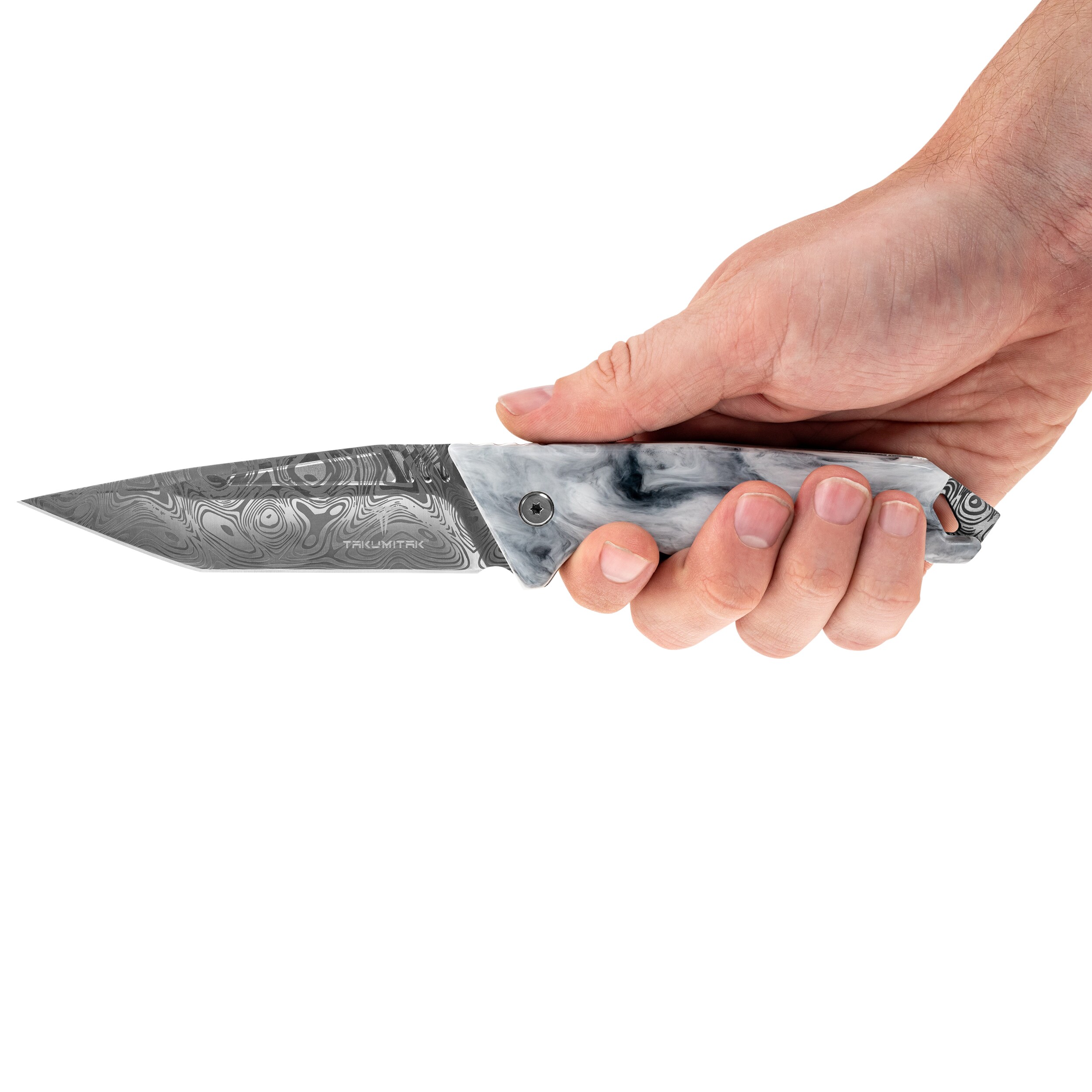 Ніж Takumitak Bloodstrike - Damascus/Grey