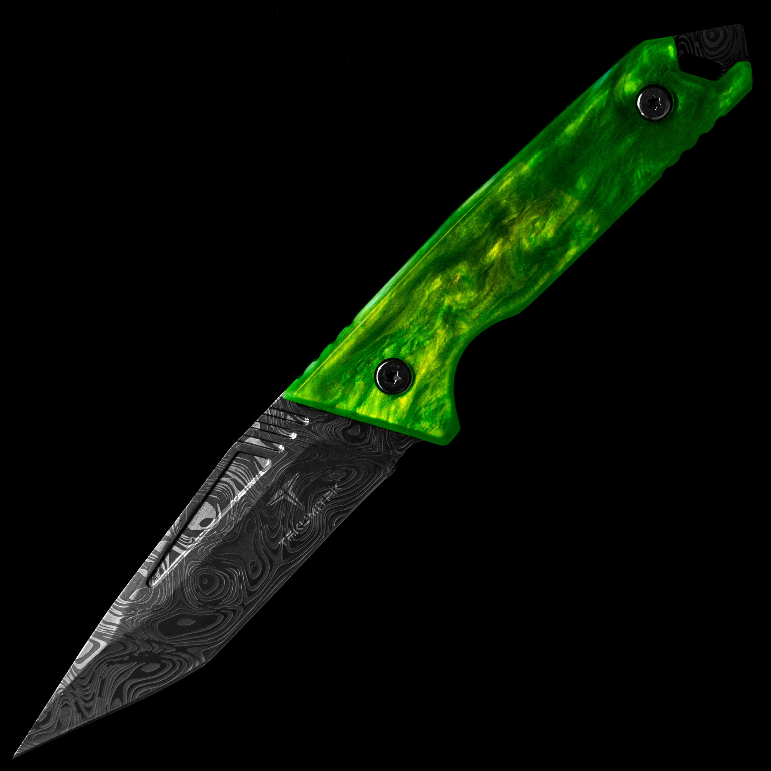 Nóż Takumitak Bloodstrike - Damascus/Olive