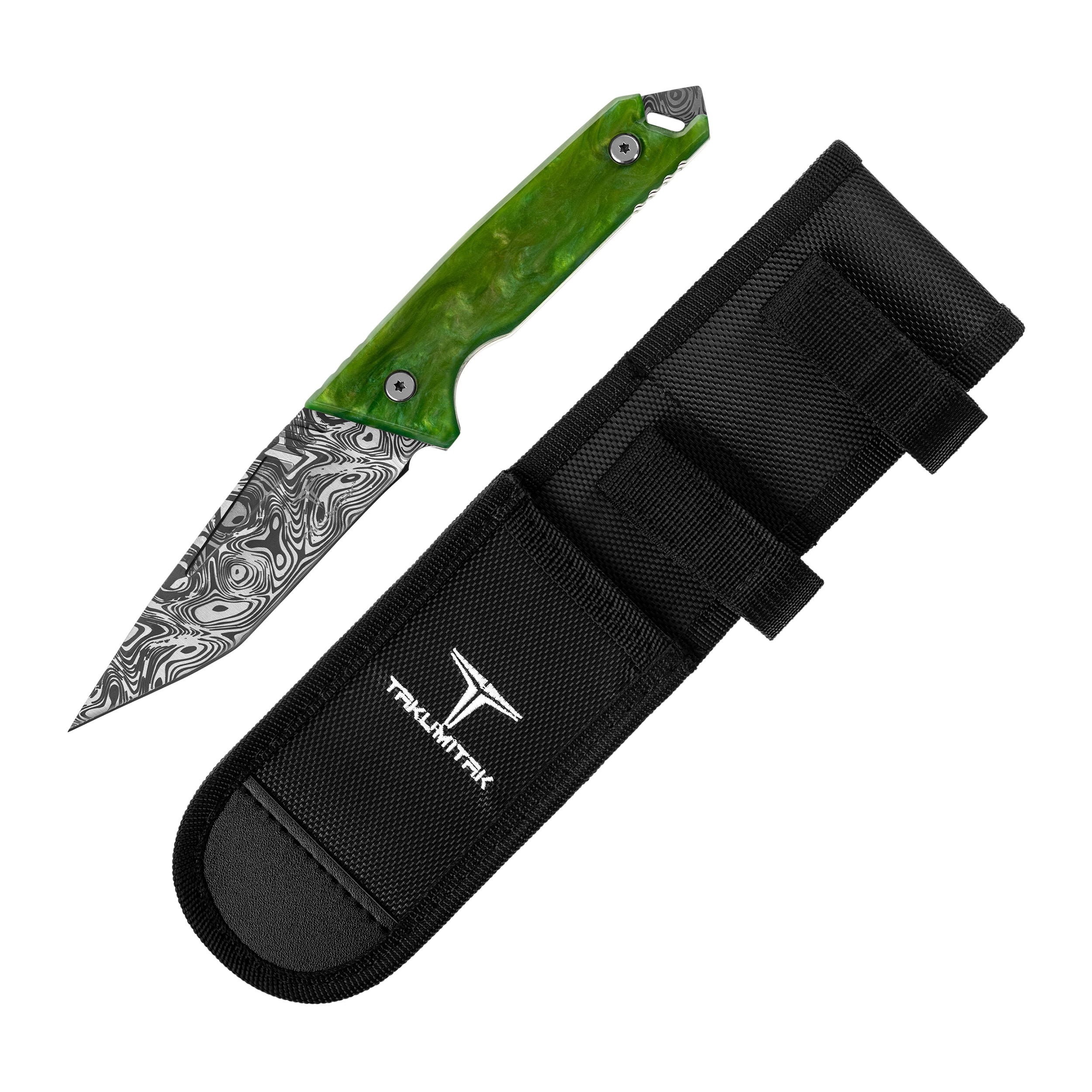 Nóż Takumitak Bloodstrike - Damascus/Olive