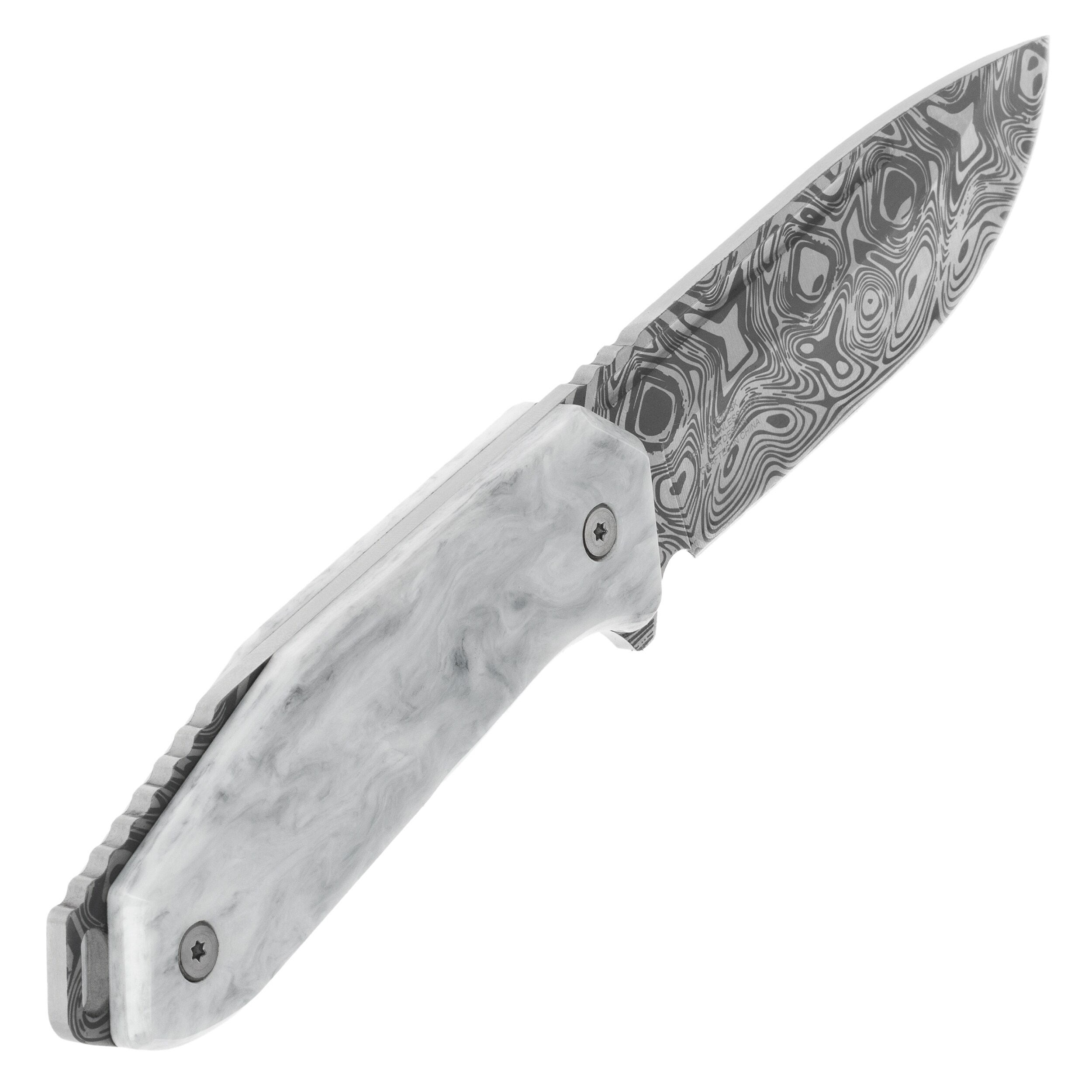 Takumitak Takumi TKF502BK Knife - Damascus/Grey