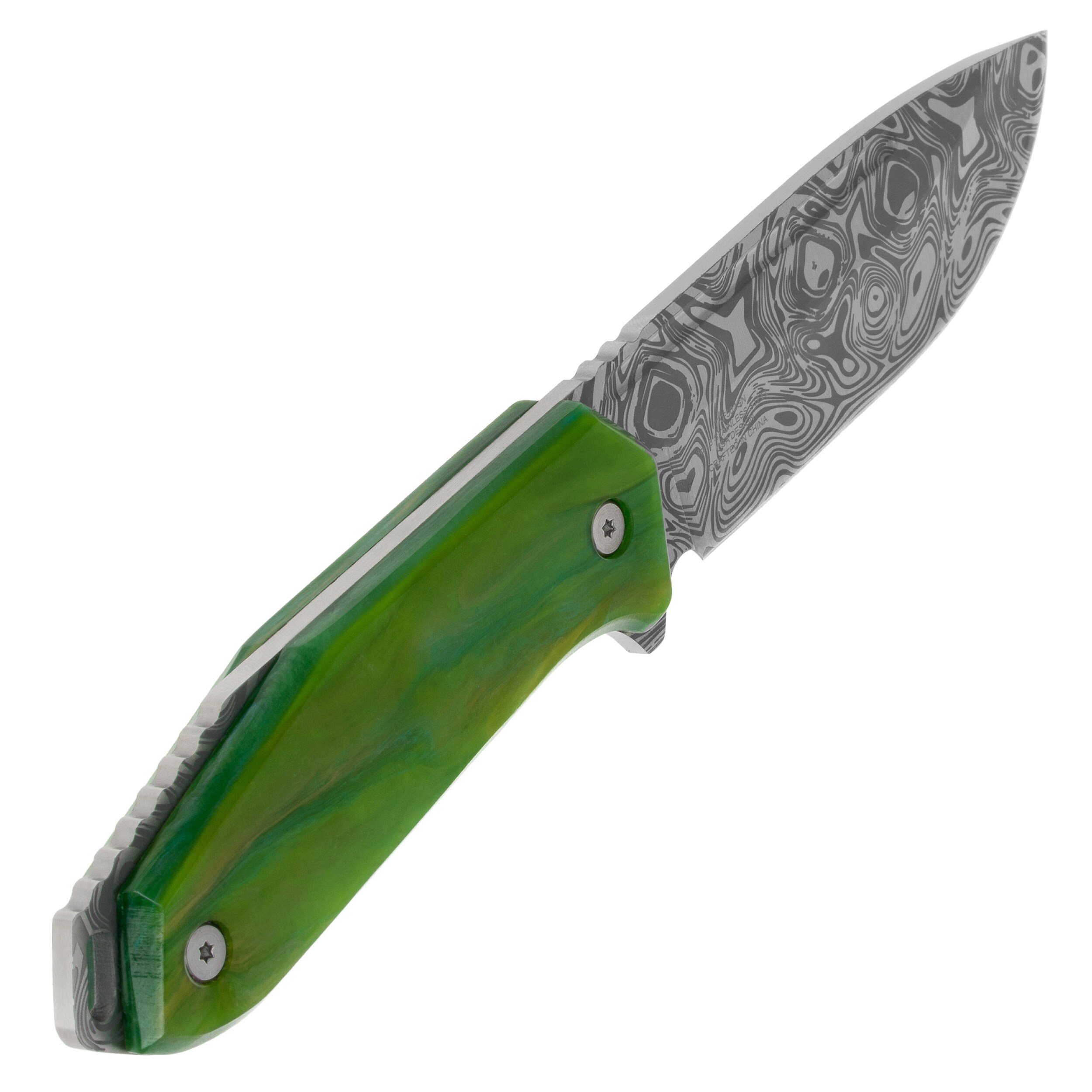 Takumitak Takumi TKF502GN Knife - Damascus/Olive