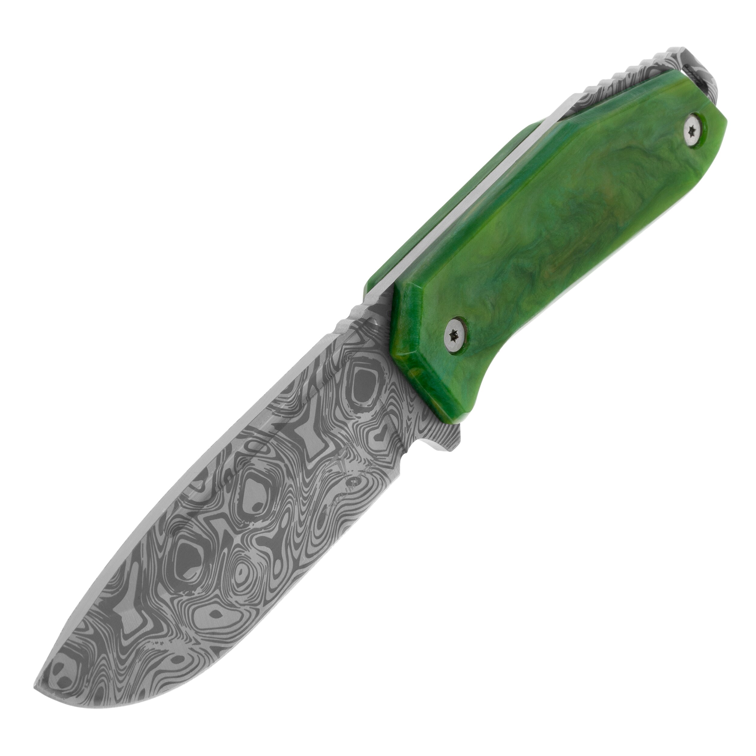Takumitak Takumi TKF502GN Knife - Damascus/Olive