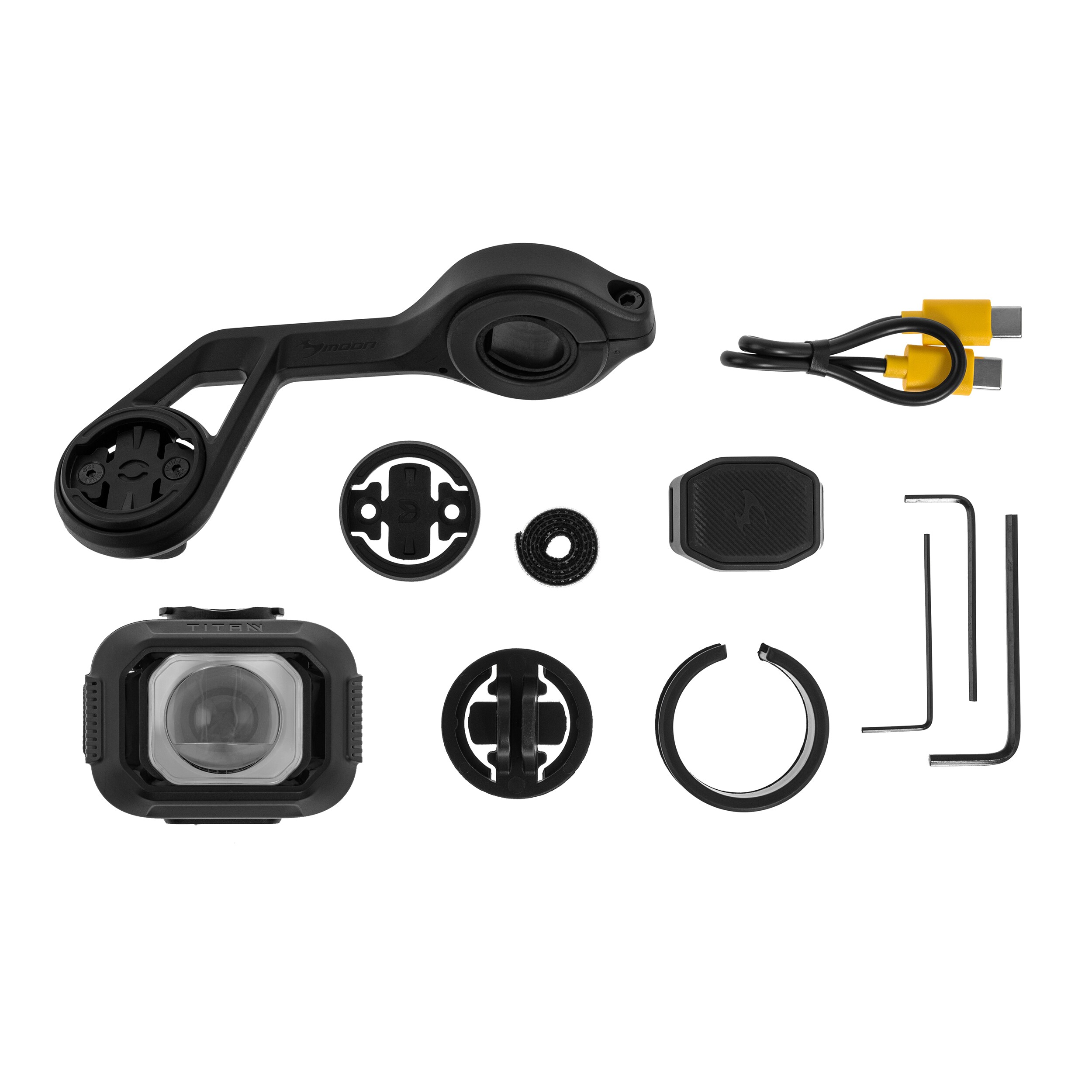 Światło rowerowe przednie Moon Titan Max Black - 1700 lumenów