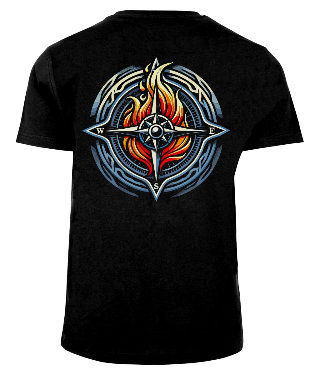 Футболка T-shirt Voyovnik Fire Compass - Чорна