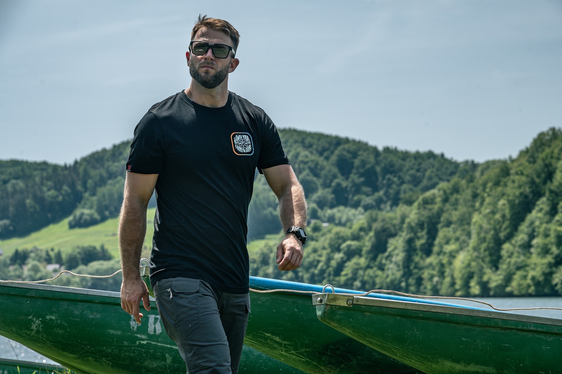 Футболка T-shirt Voyovnik Fire Compass - Чорна