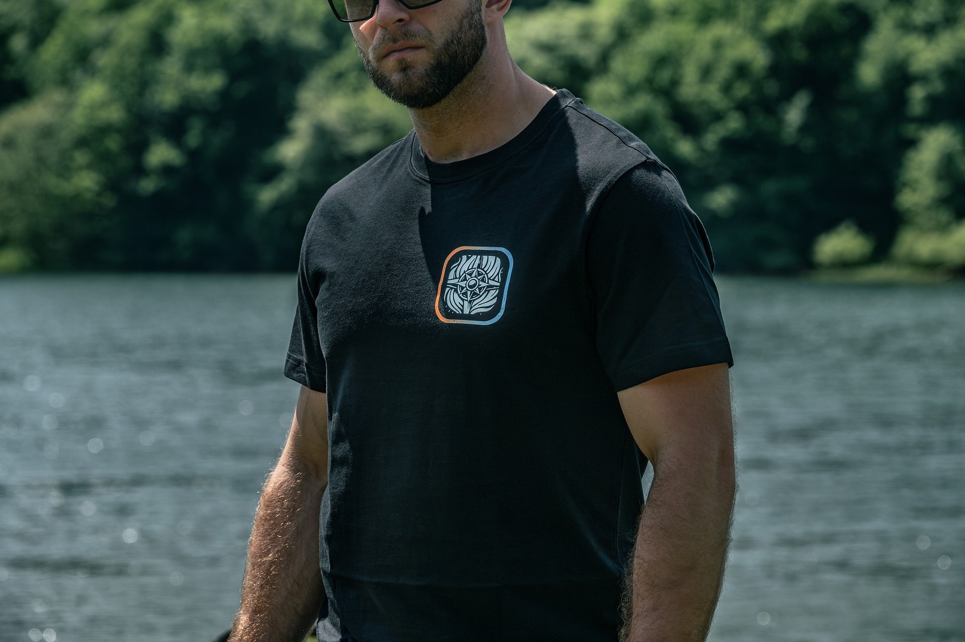 Футболка T-shirt Voyovnik Fire Compass - Чорна