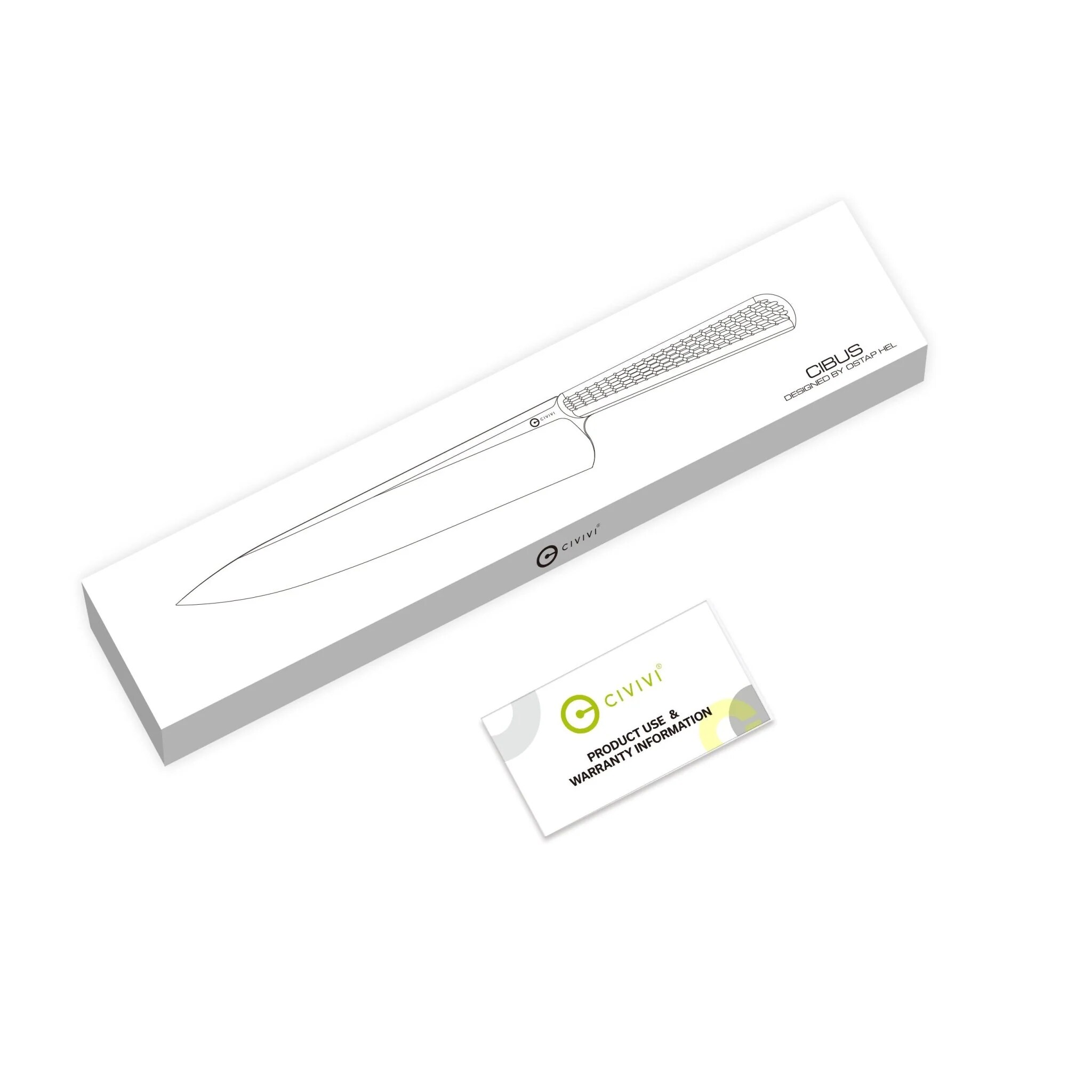 Nóż kuchenny Civivi Cibus G10 by Ostap Hel - Milled Orange