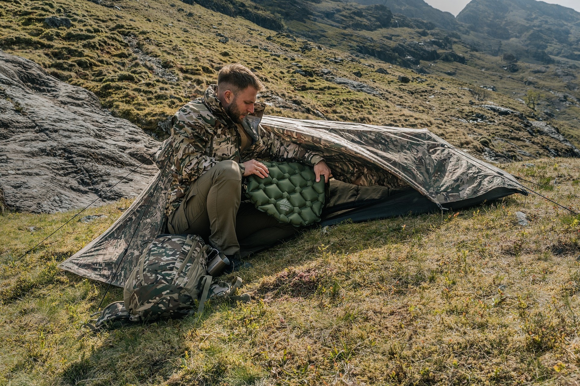 Намет 1-місний Highlander Forces Blackthorn Gen. 2 - Arid MC Camo