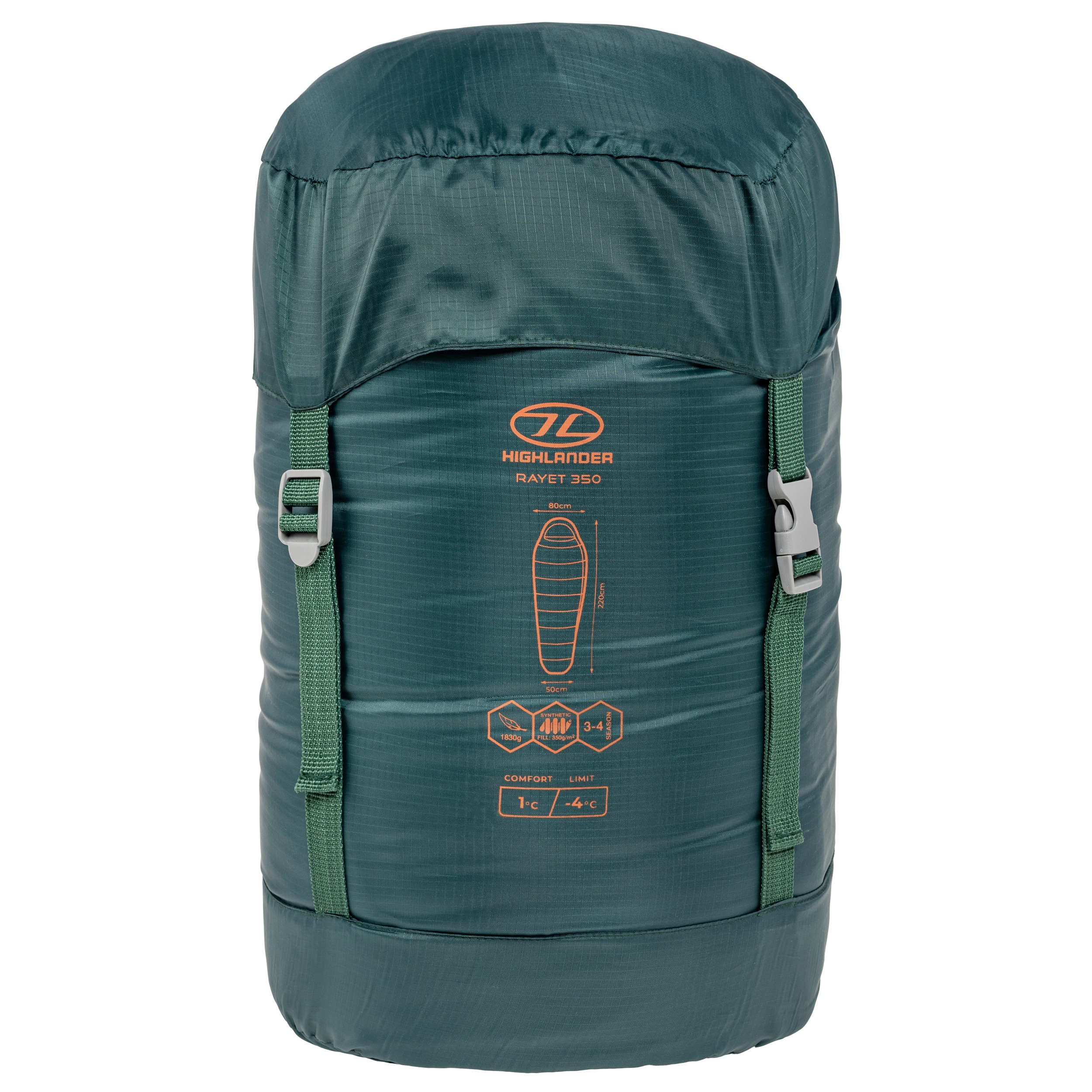 Śpiwór Highlander Outdoor Rayet 350 - Pine Green