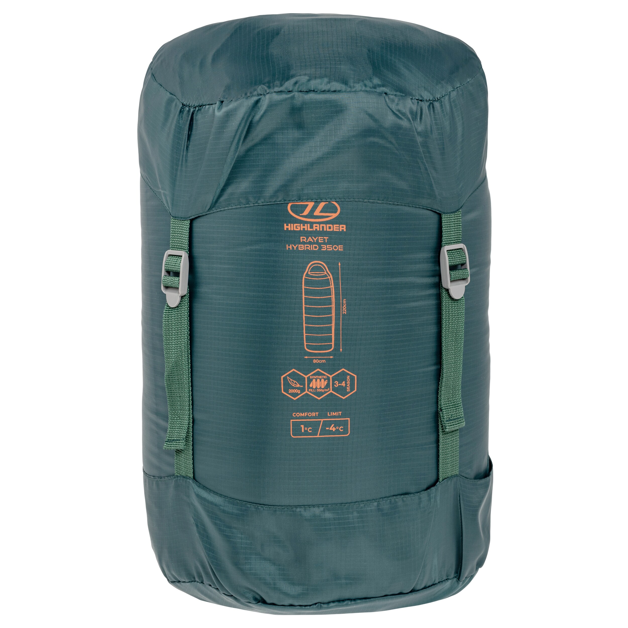 Śpiwór Highlander Outdoor Rayet Hybrid 350 - Pine Green