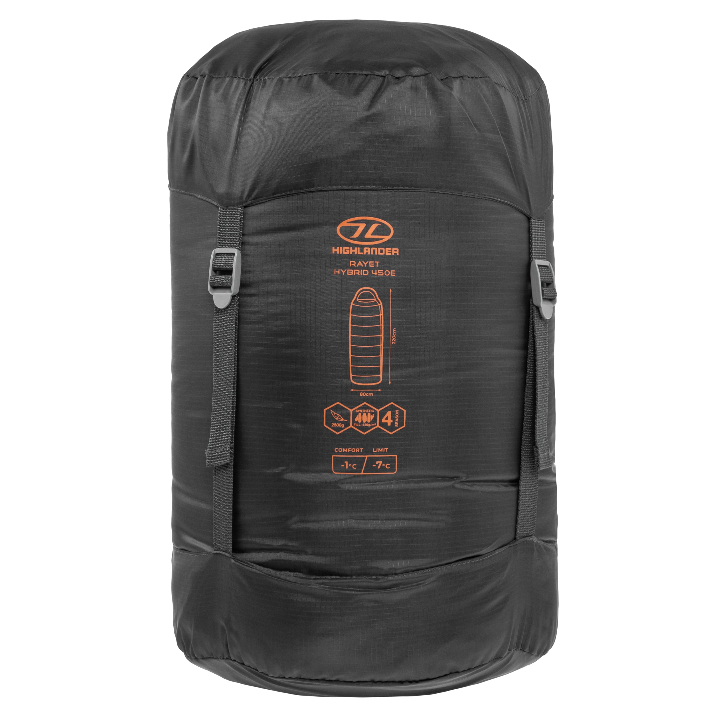 Спальний мішок Highlander Outdoor Rayet Hybrid 450 - Dark Grey