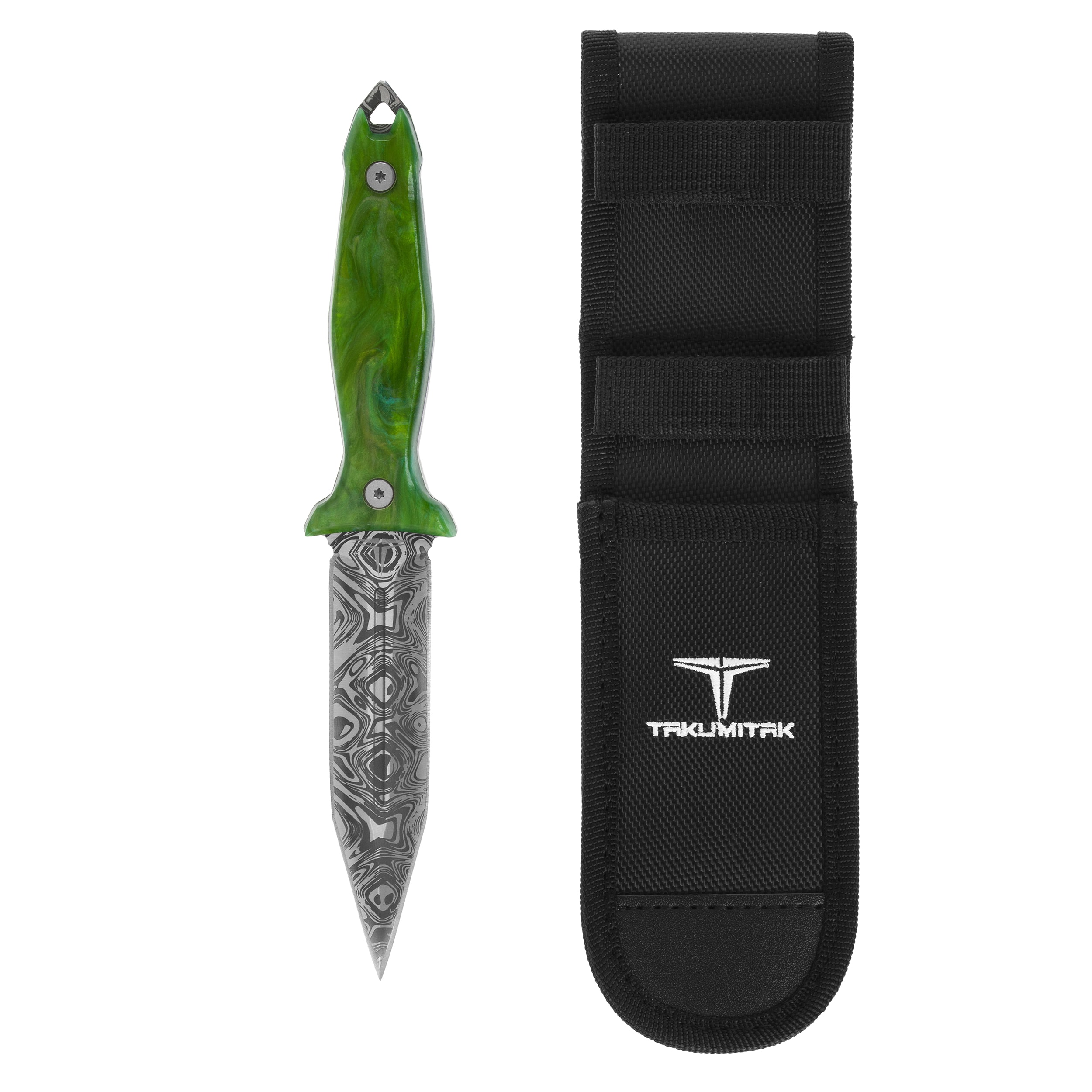 Nóż Takumitak Protector - Damascus/Olive